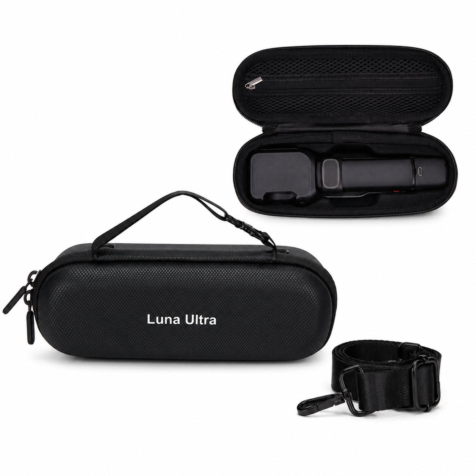 For Insta360 Luna Ultra Carrying Case Portable Hard Shell Storage Bag, Color: With Shoulder Strap Black - Shopkiz.com