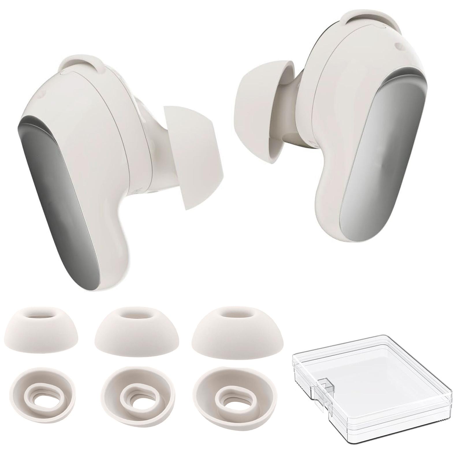 For Bose QuietComfort Ultra Earbuds / Earbuds II 3pairs /Box AhaStyle WG198 Silicone Earbuds(White) - Shopkiz.com