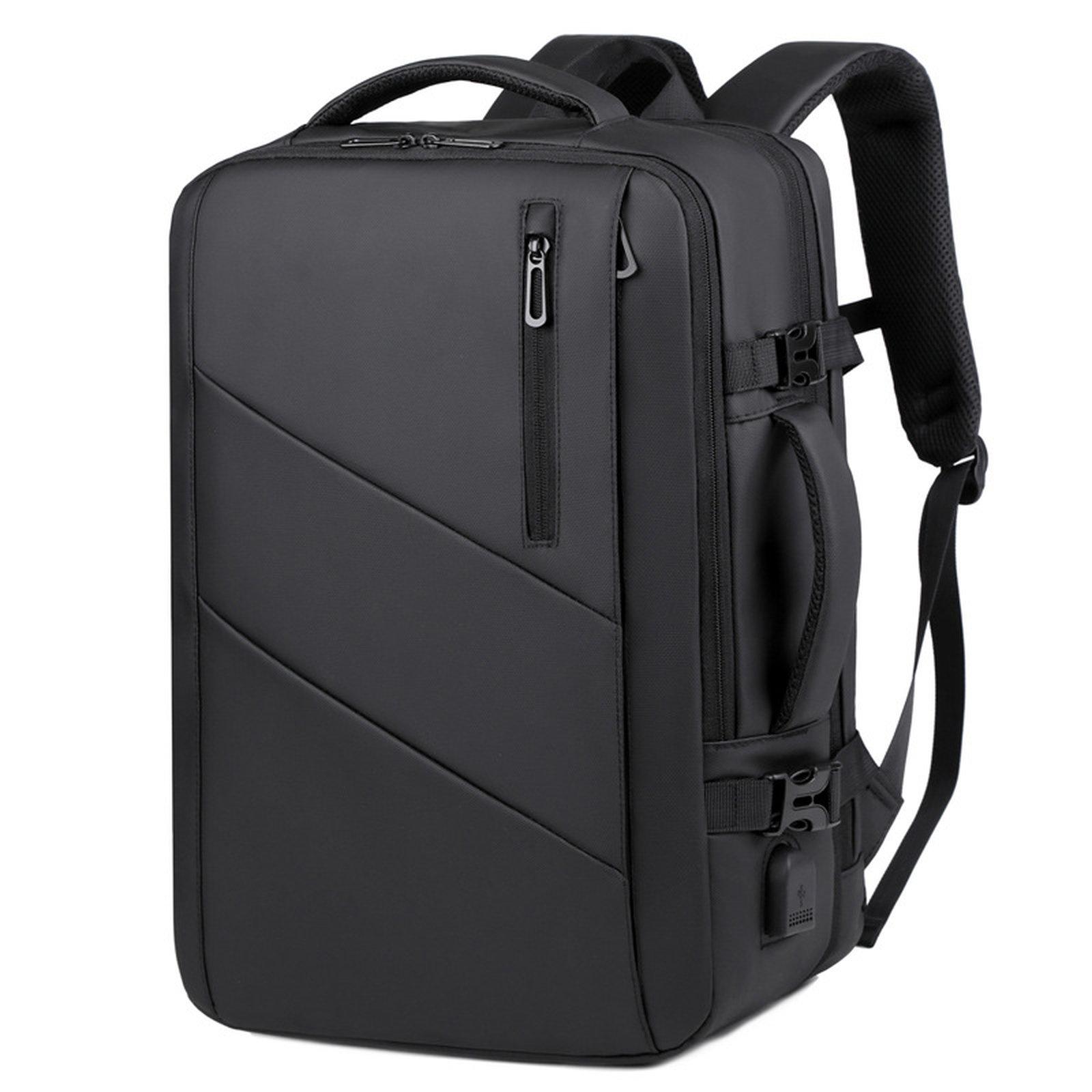 REMOID Expandable Travel Laptop Backpack Waterproof Business Carry On Rucksack With USB Port(Black) - Shopkiz.com