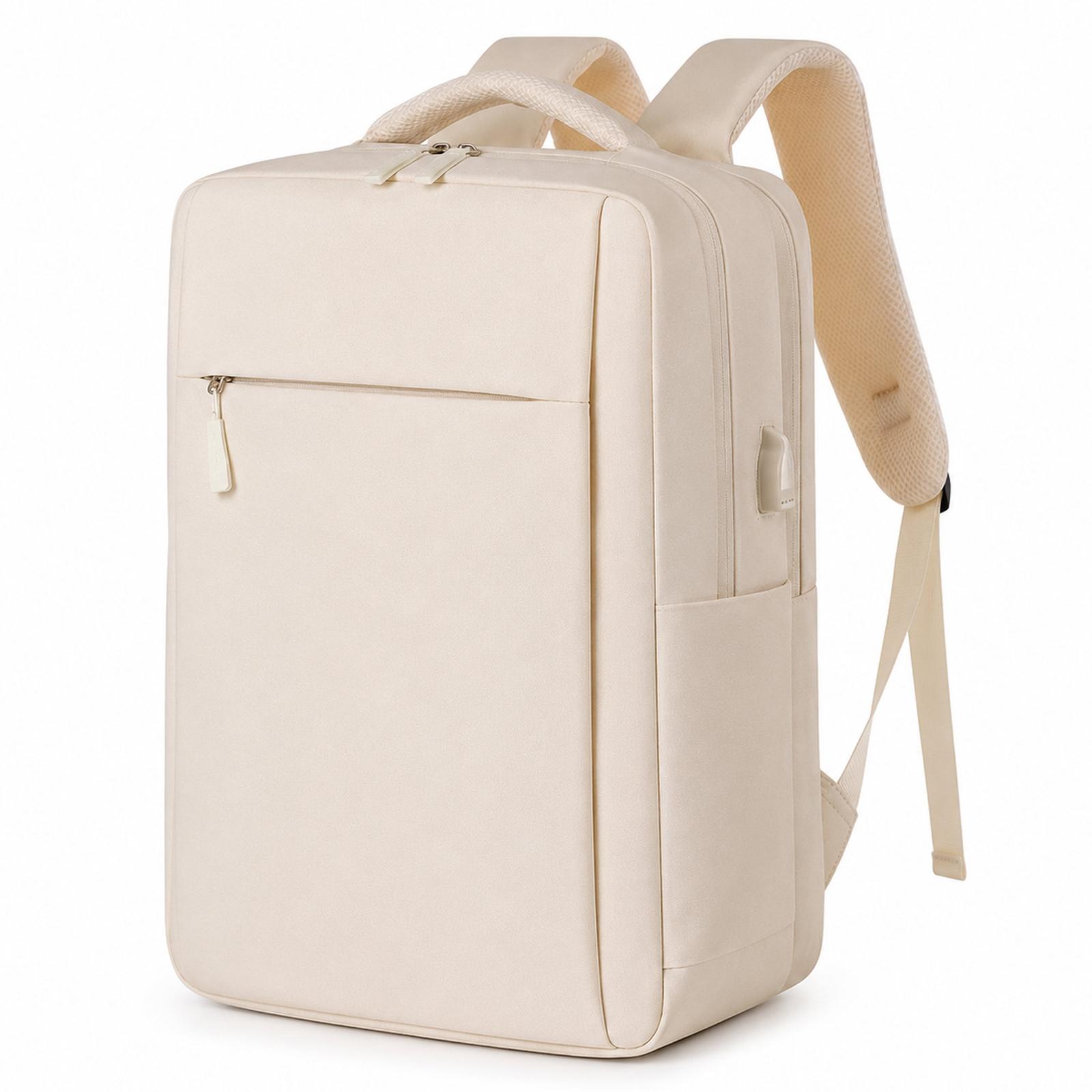 REMOID Business Laptop Backpack Waterproof Travel Rucksack, Size: Upgraded Small(Beige) - Shopkiz.com