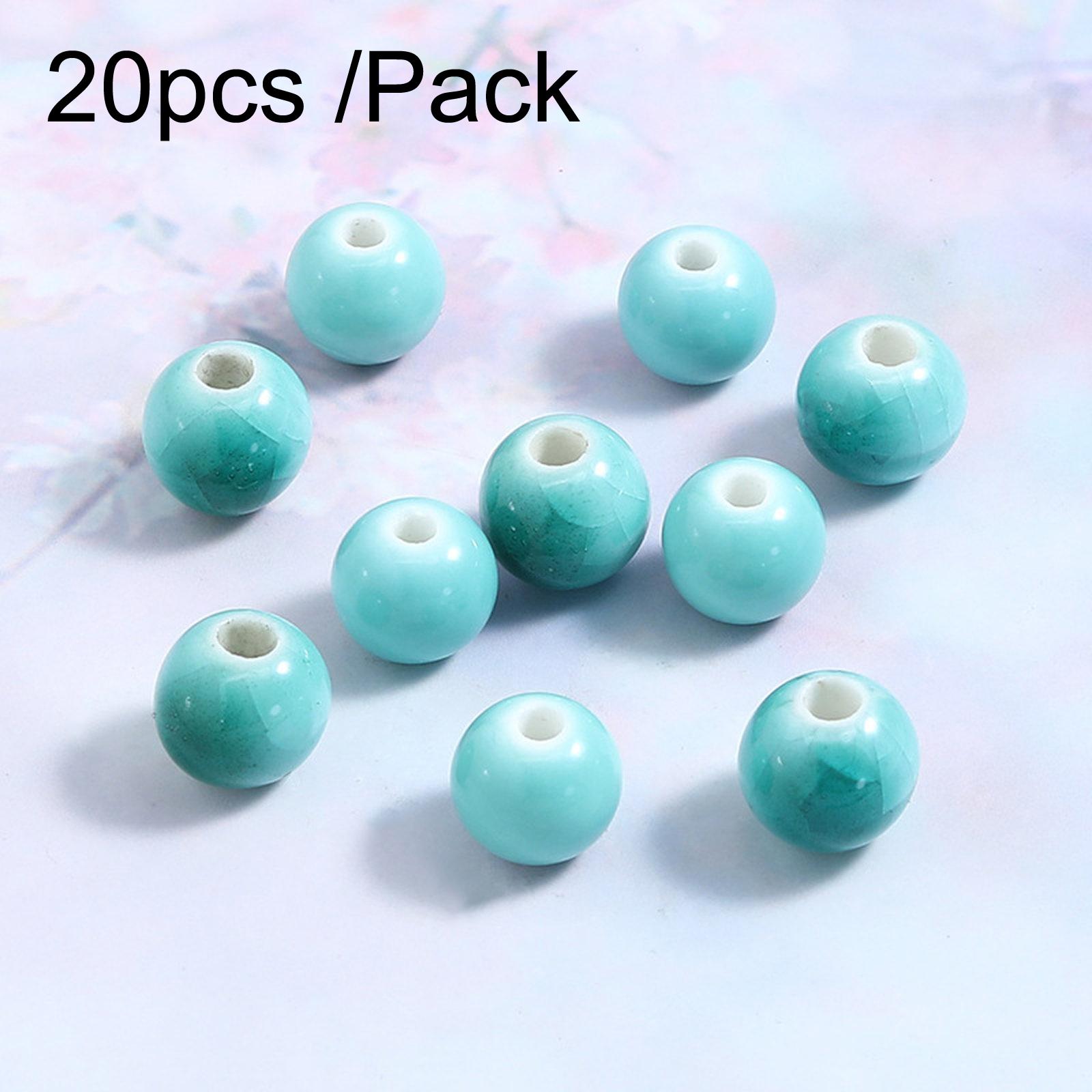 20 PCS/Pack Jade Green Ceramic Beaded Handmade Jewelry Bracelet DIY Accessories, Size: 6mm Hole 2.5-2.8mm(Medium Temperature) - Shopkiz.com