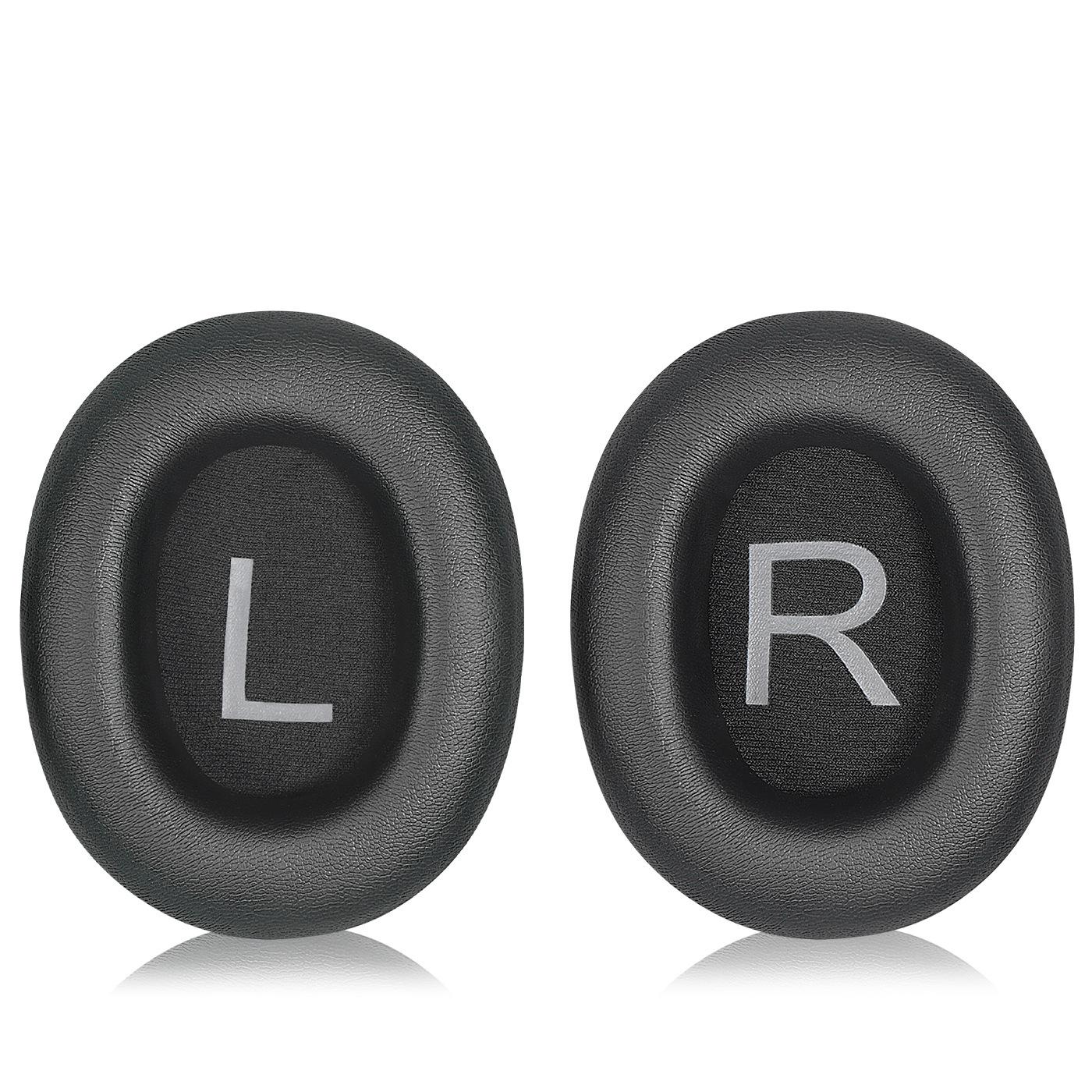 For QCY H4 Headphone 1pair Replacement Ear Pads Soft Foam Ear Cushions Protein Leather Black - Shopkiz.com