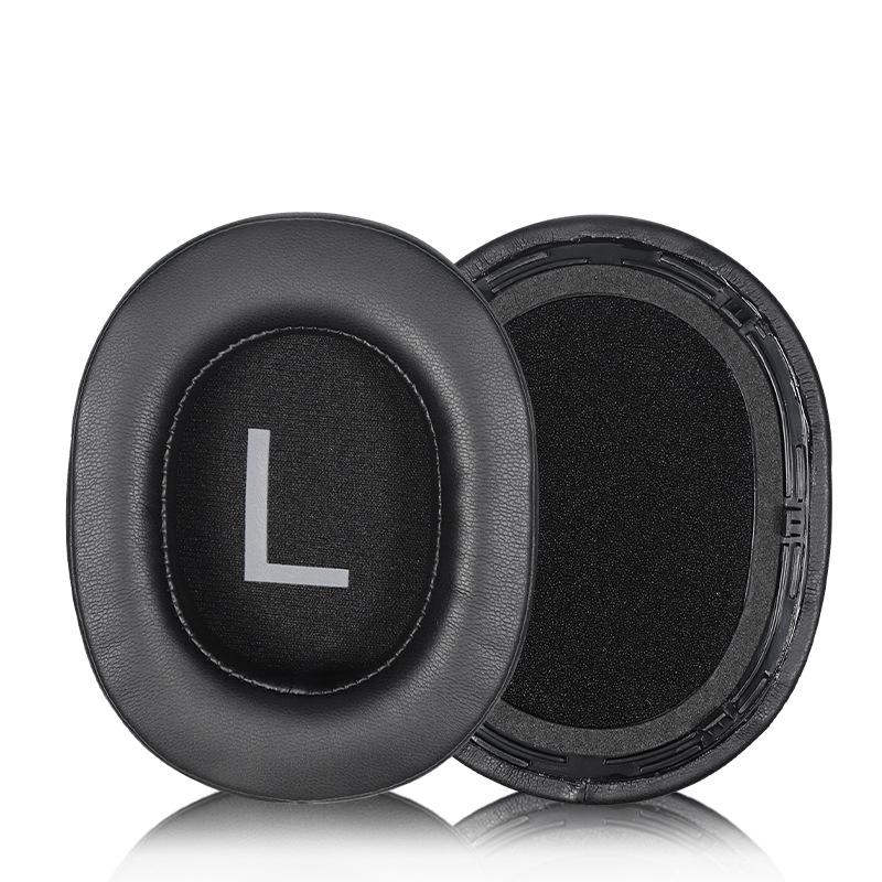 For QCY H4 Headphone 1pair Replacement Ear Pads Soft Foam Ear Cushions Stitched Leather Black - Shopkiz.com