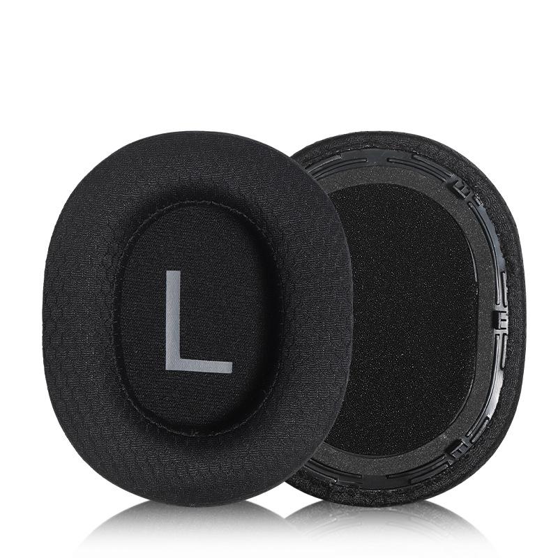 For QCY H4 Headphone 1pair Replacement Ear Pads Soft Foam Ear Cushions Football Mesh Black - Shopkiz.com