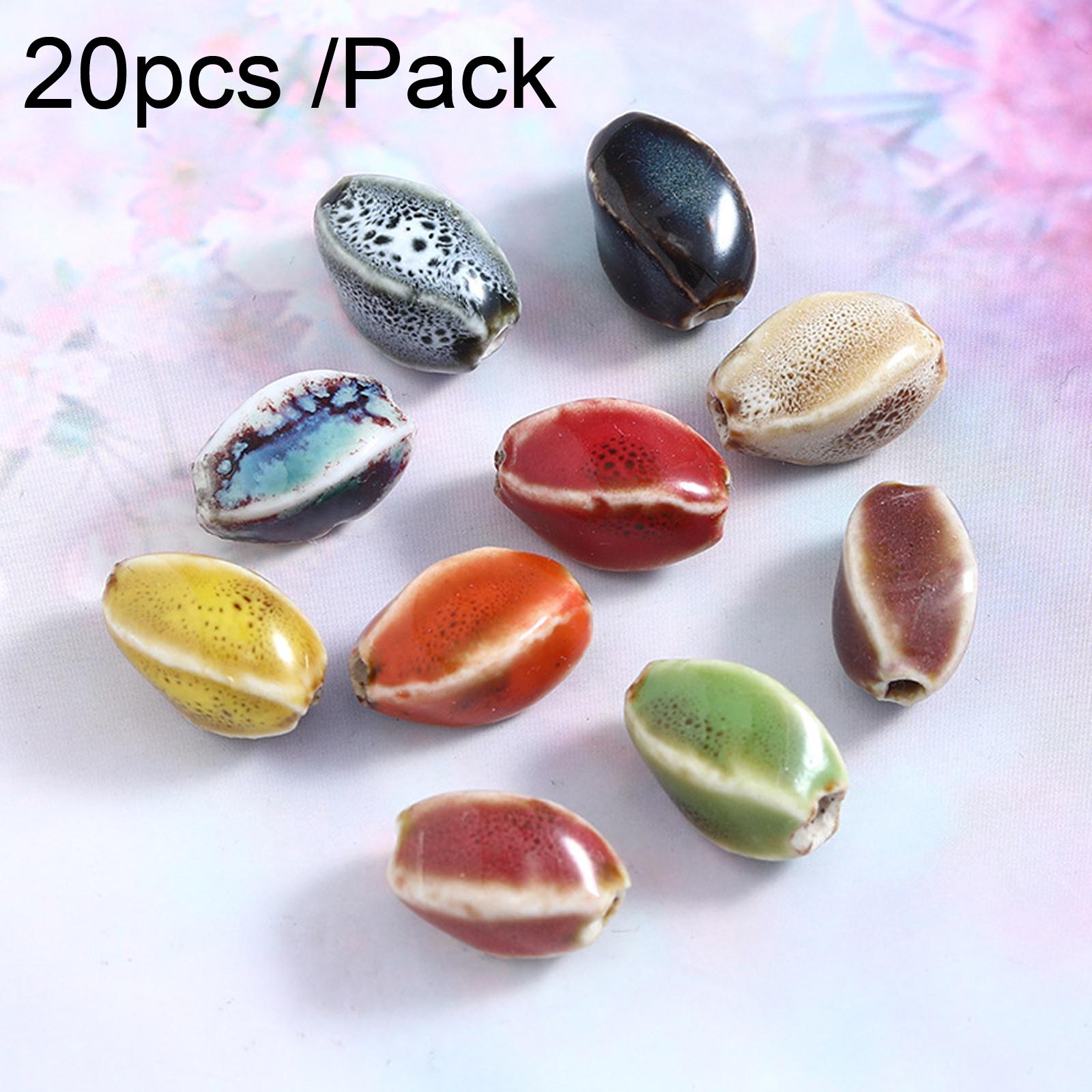 20 PCS/Pack Small Four Twisted Ceramic Beads Jewelry DIY Material, Size: 16x9.5mm Hole 2.5mm(Mixed Colors) - Shopkiz.com