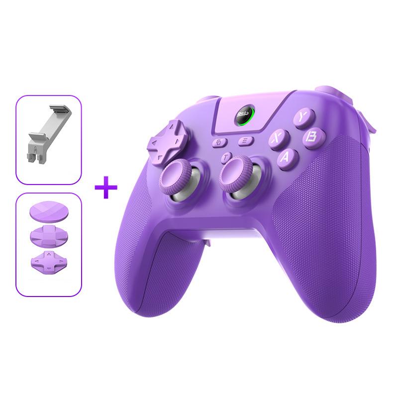BSP G3 Tri-Mode Game Controller With Carbon Joysticks Macro Keys For PC / Switch / PS4 / iOS & Android With Stand Purple - Shopkiz.com