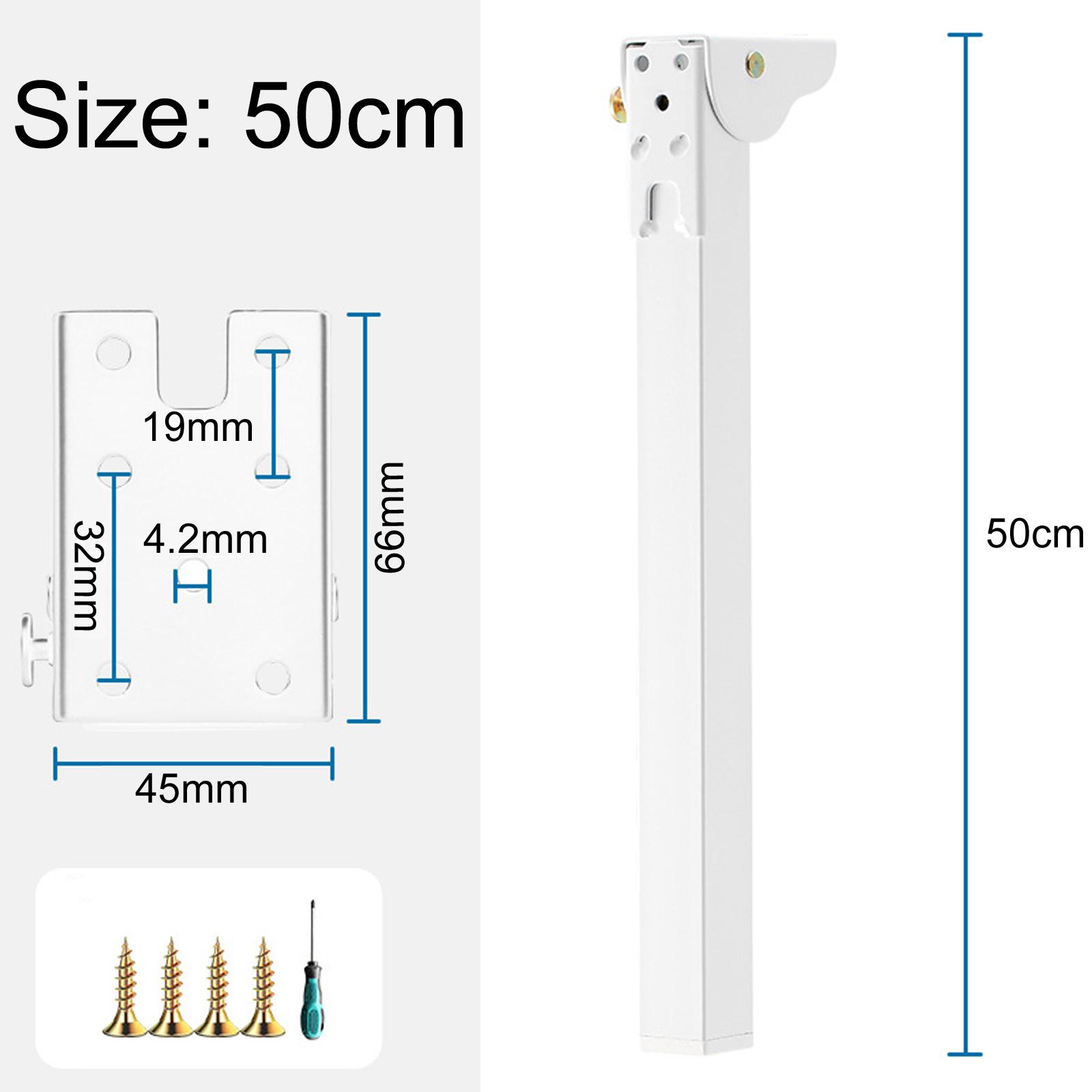 Metal Folding Table Legs Support Feet For Computer Desk & Camping Table, Size: 50cm White - Shopkiz.com