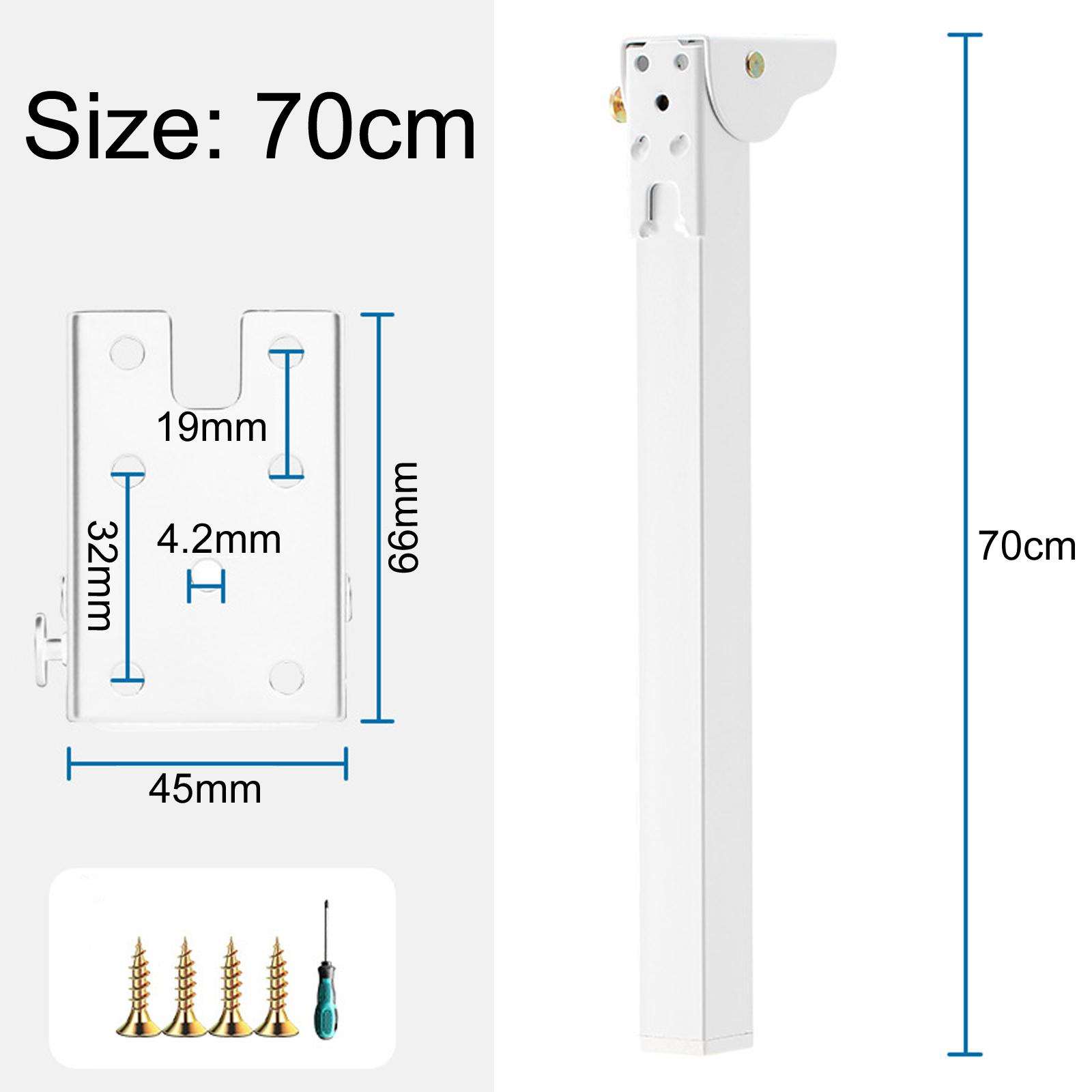 Metal Folding Table Legs Support Feet For Computer Desk & Camping Table, Size: 70cm White - Shopkiz.com