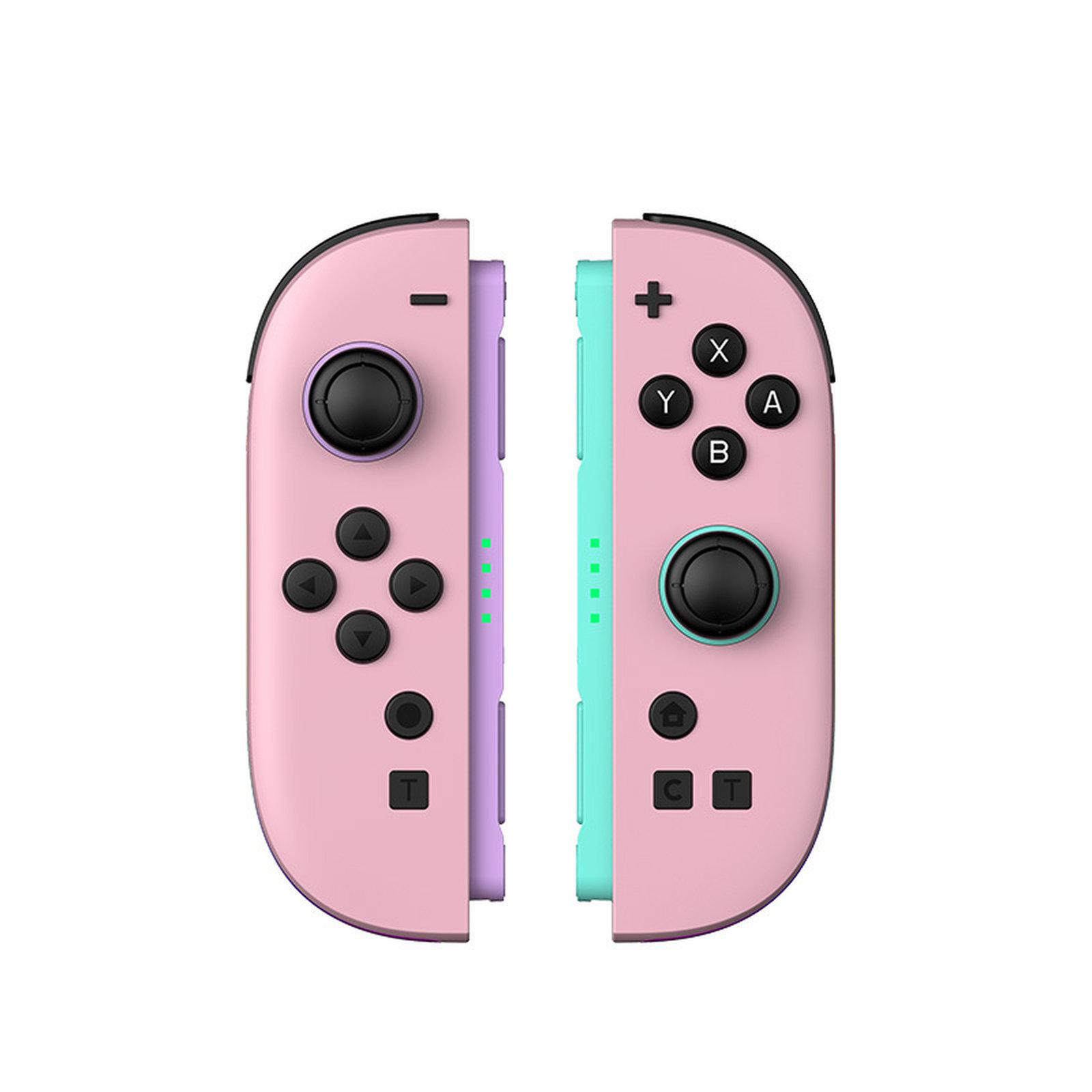 JOY-06 Magnetic Wireless Controllers For Switch 2 With Carbon Film Joysticks, 9-Axis Gyro, One-Key Wake-Up(Pink) - Shopkiz.com