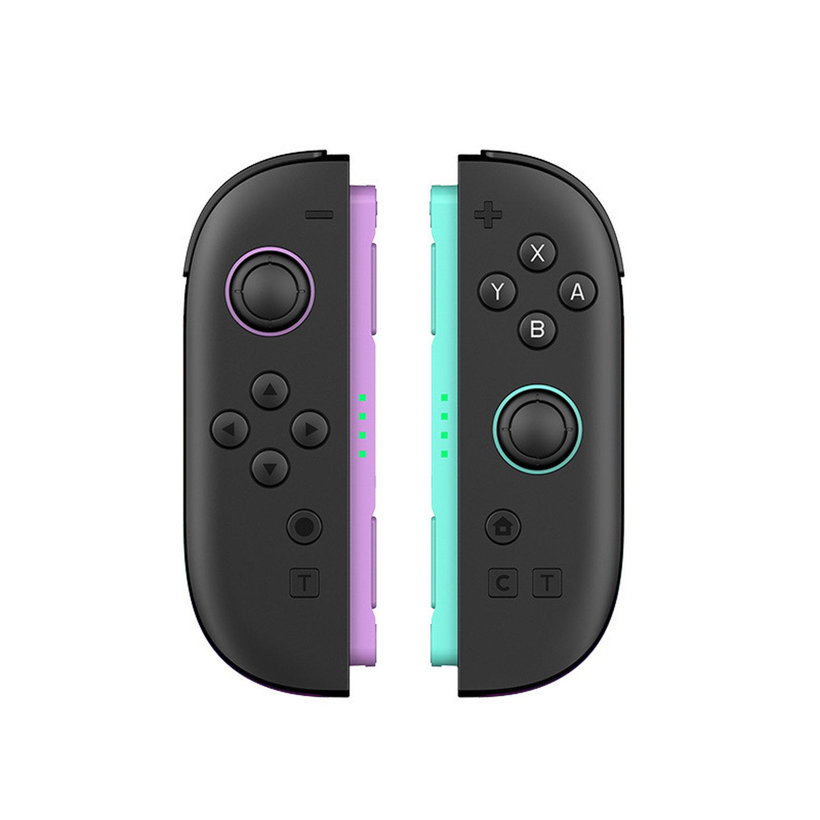 JOY-06 Magnetic Wireless Controllers For Switch 2 With Carbon Film Joysticks, 9-Axis Gyro, One-Key Wake-Up(Purple Green) - Shopkiz.com