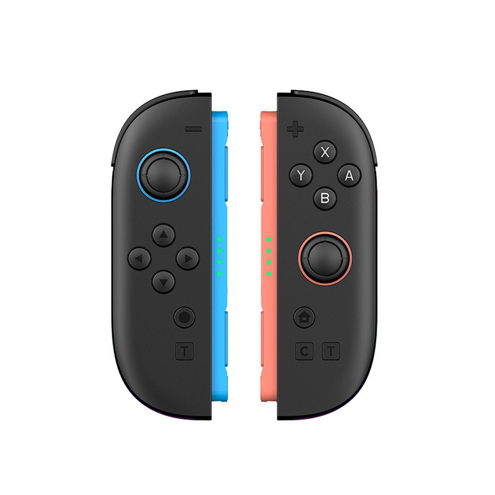 JOY-06 Magnetic Wireless Controllers For Switch 2 With Carbon Film Joysticks, 9-Axis Gyro, One-Key Wake-Up(Blue Orange) - Shopkiz.com