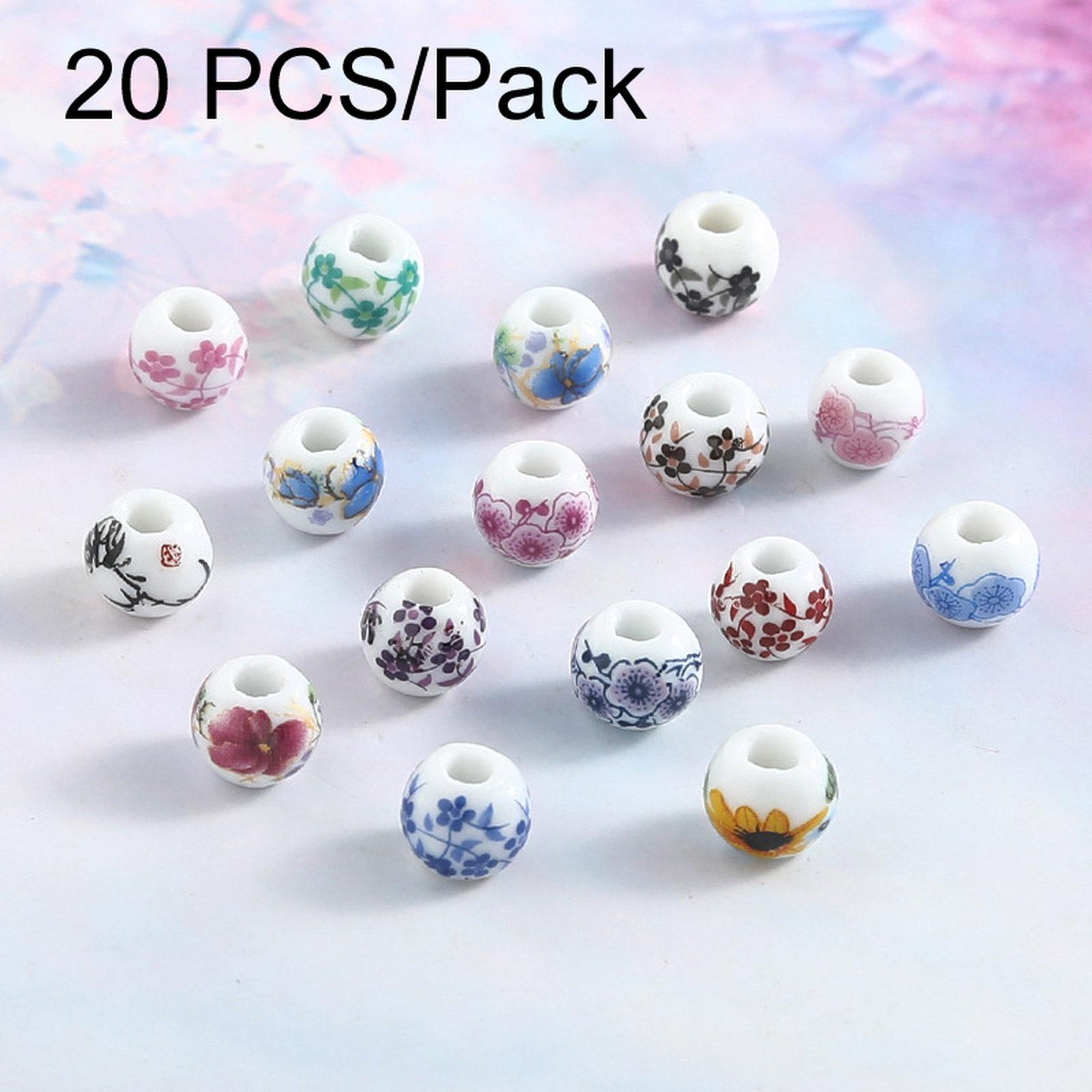 20 PCS/Pack Blue and White Porcelain Beads DIY Craft Material, Size: 8mm Hole 3mm(Mixed Color) - Shopkiz.com