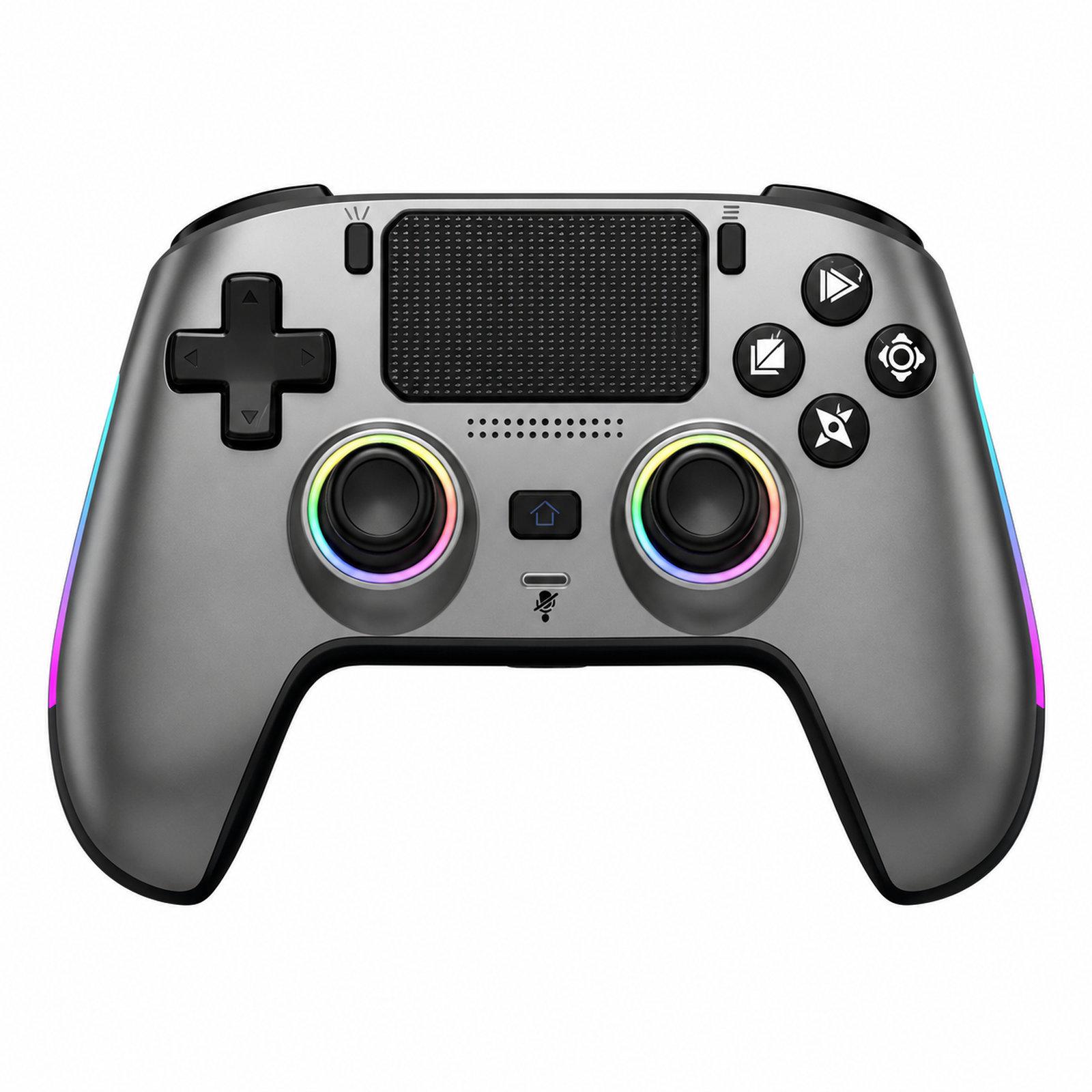 For PS5 Wireless Game Controller Hall Effect Joysticks & Triggers RGB Light Macro Back Keys(Gray) - Shopkiz.com