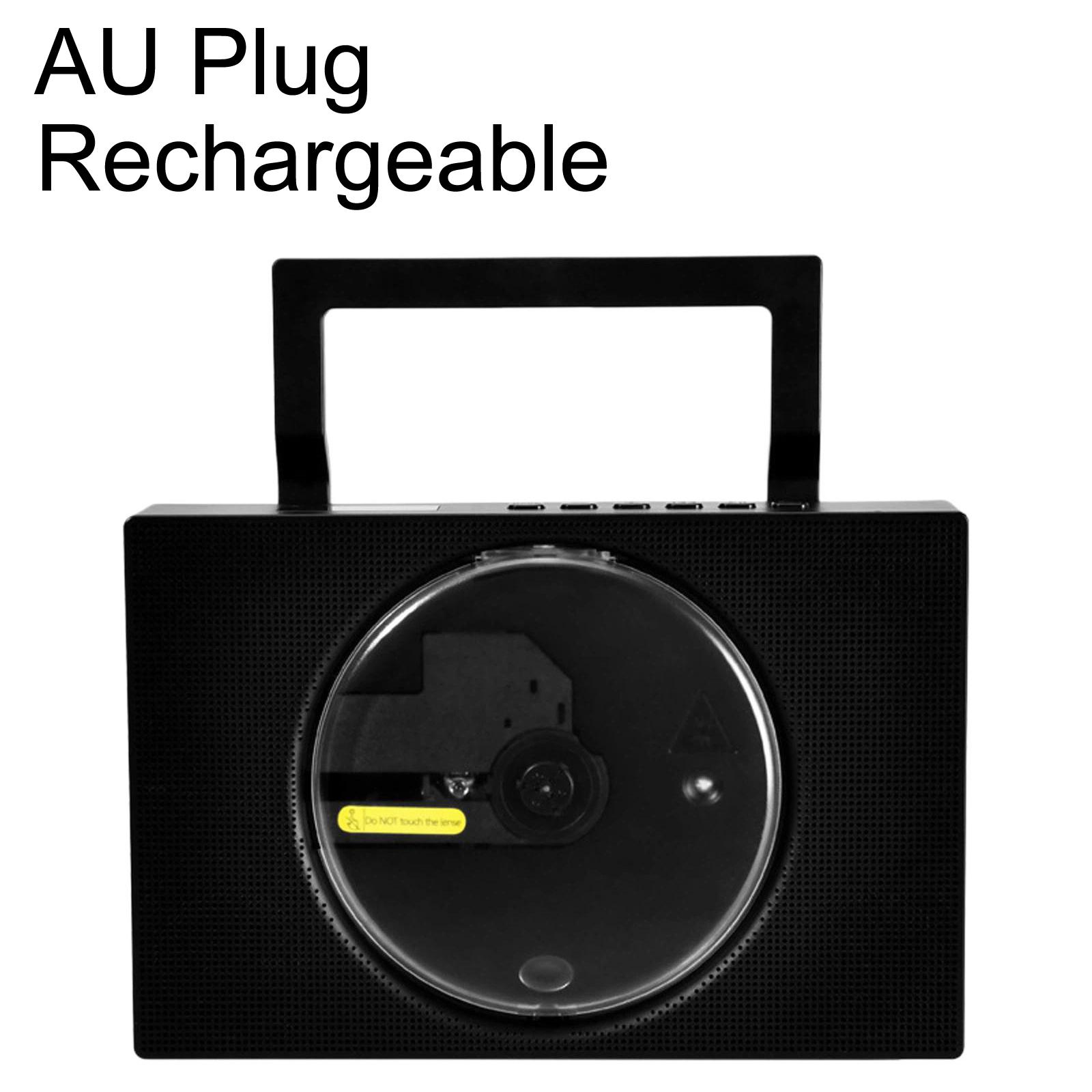 Kecag KC-606 Portable CD Player Home Bluetooth Music Player, Style: Black Rechargeable(AU Plug) - Shopkiz.com