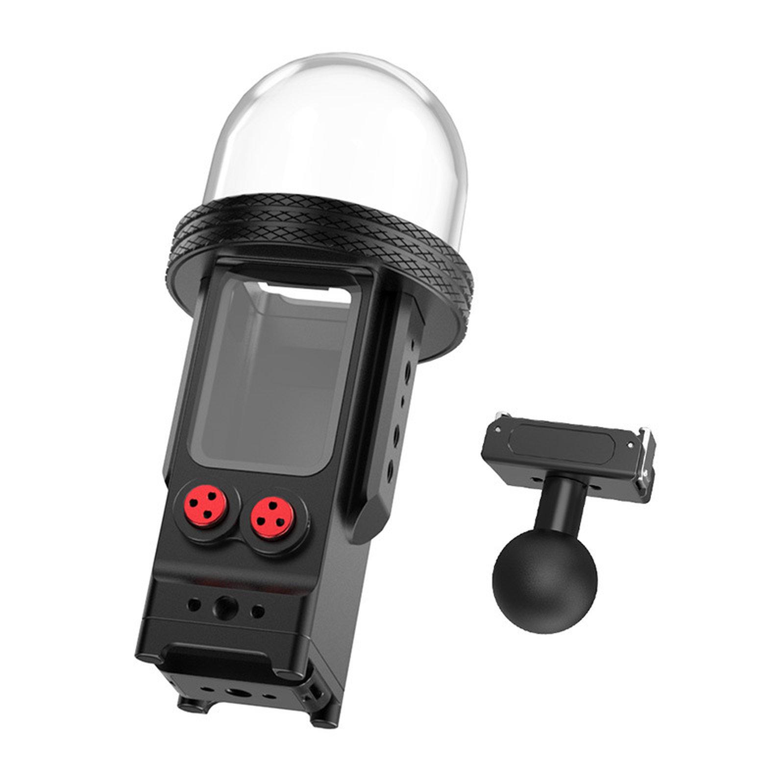 For DJI Osmo Pocket 3 Aluminium Waterproof Housing Case 80M Deep Diving Shell, Spec: 1 inch Ball Head - Shopkiz.com