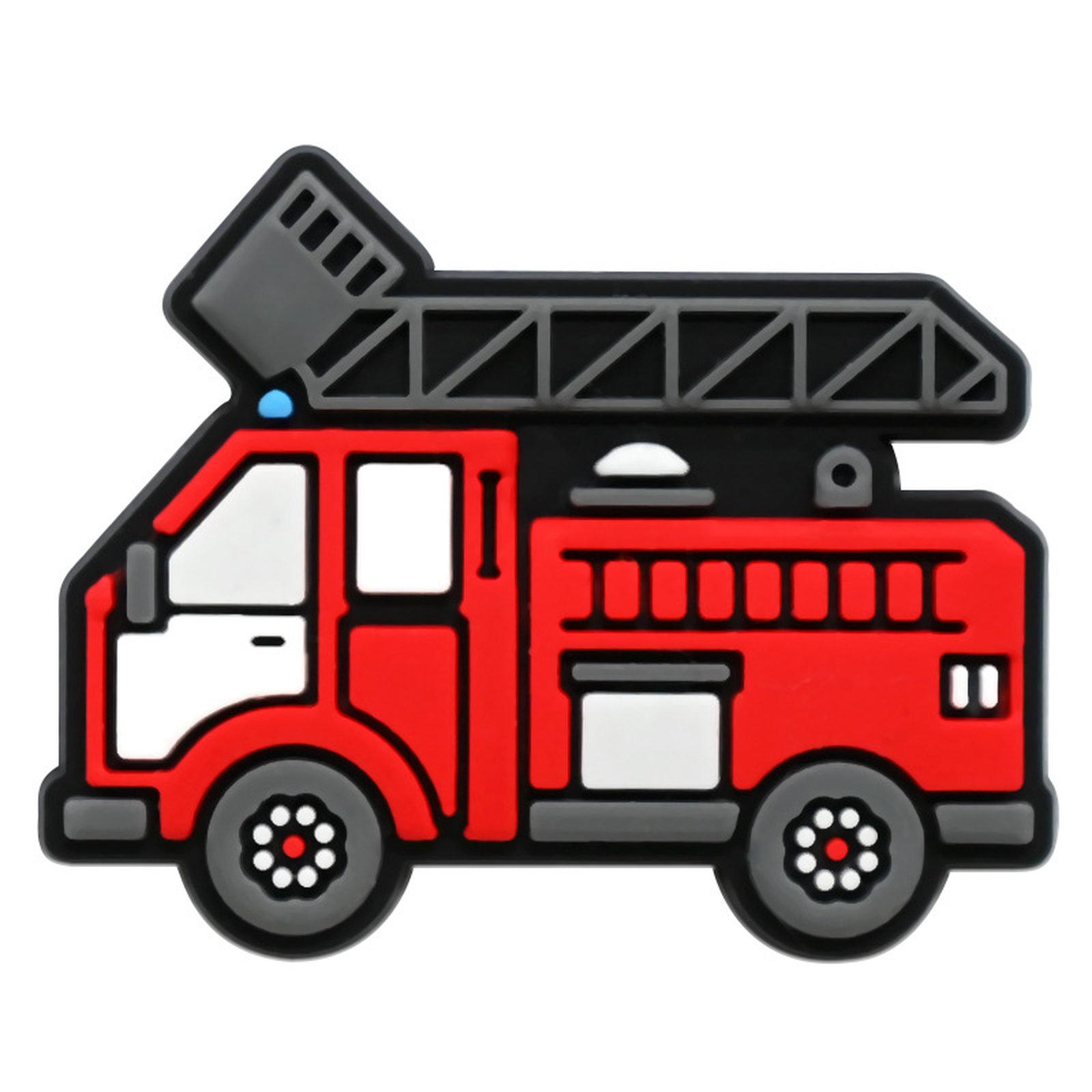 Fire Truck PVC Soft Rubber Patches DIY Ornaments For Backpack & Refrigerator, Style: 03 - Shopkiz.com