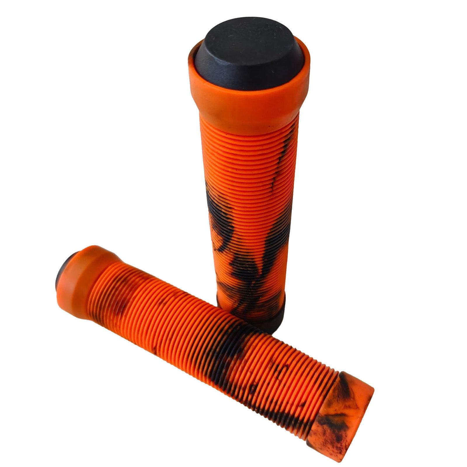 Rubber Mountain Bike Handlebar Grips Anti-Slip Shock-Absorbing Cycling Hand Grips(Orange) - Shopkiz.com