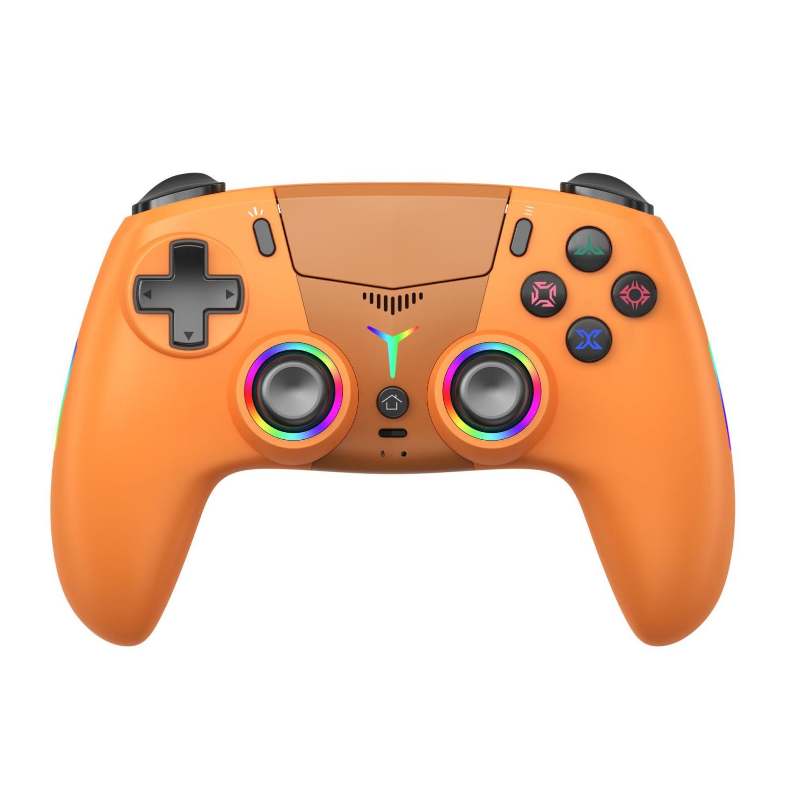 For PS5 Wireless Controller Bluetooth Gamepad With RGB Light, Hall Effect Joy, Back Macro Button(Orange) - Shopkiz.com