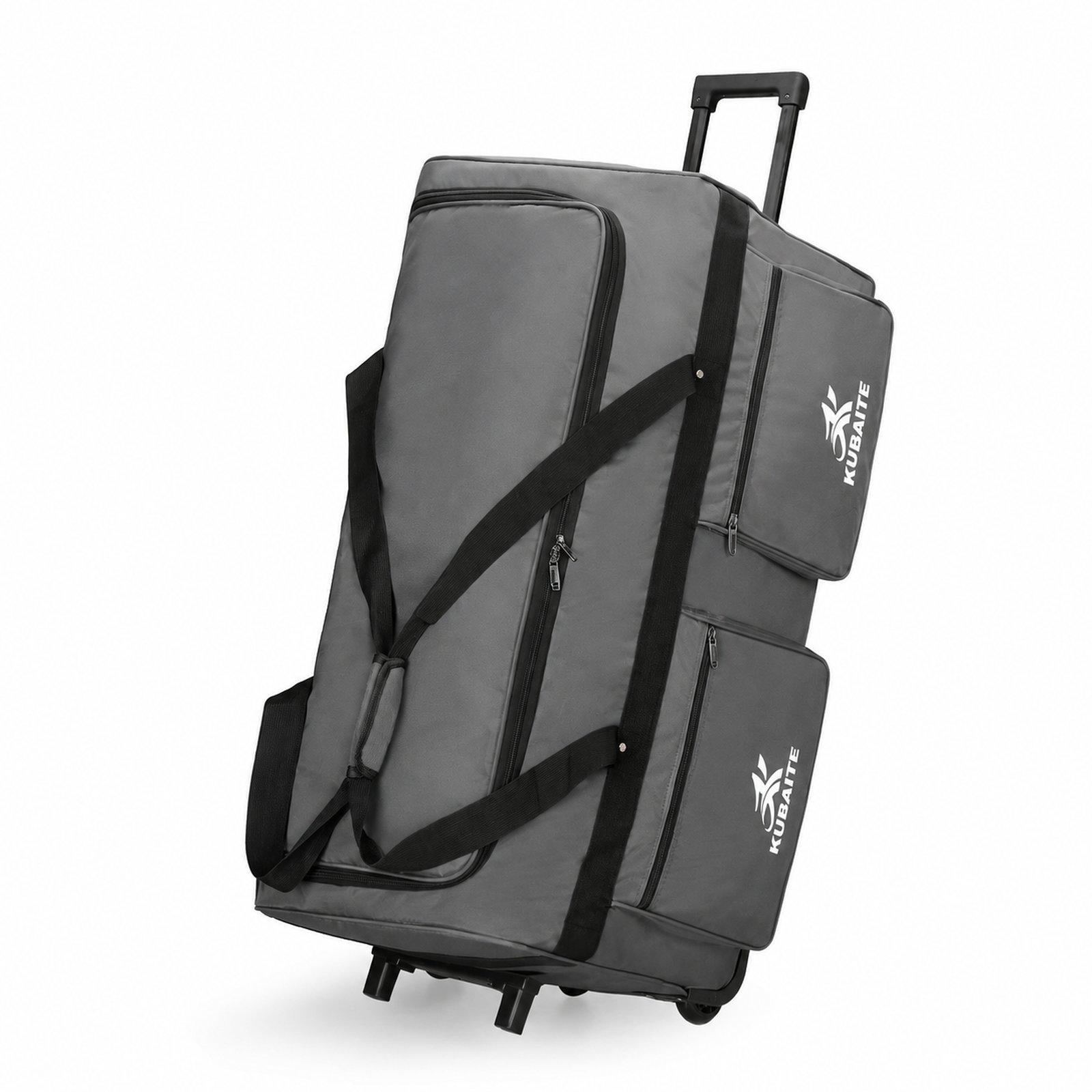 KUBAITE Wheeled Duffel Bag Rolling Luggage Foldable Travel Bag, Size: Extra Large(Gray) - Shopkiz.com