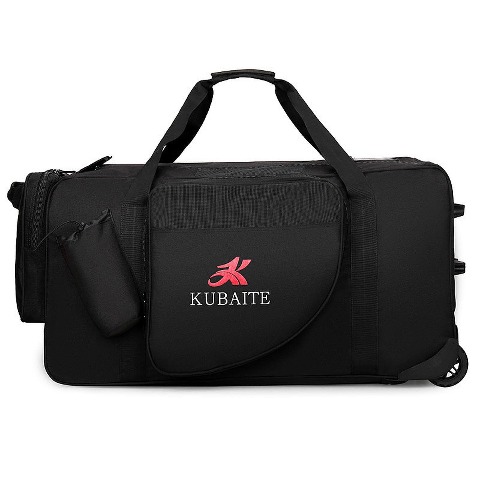 KUBAITE Wheeled Hockey Equipment Bag Large Rolling Sports Duffle Bag With Stick Holder(Black) - Shopkiz.com