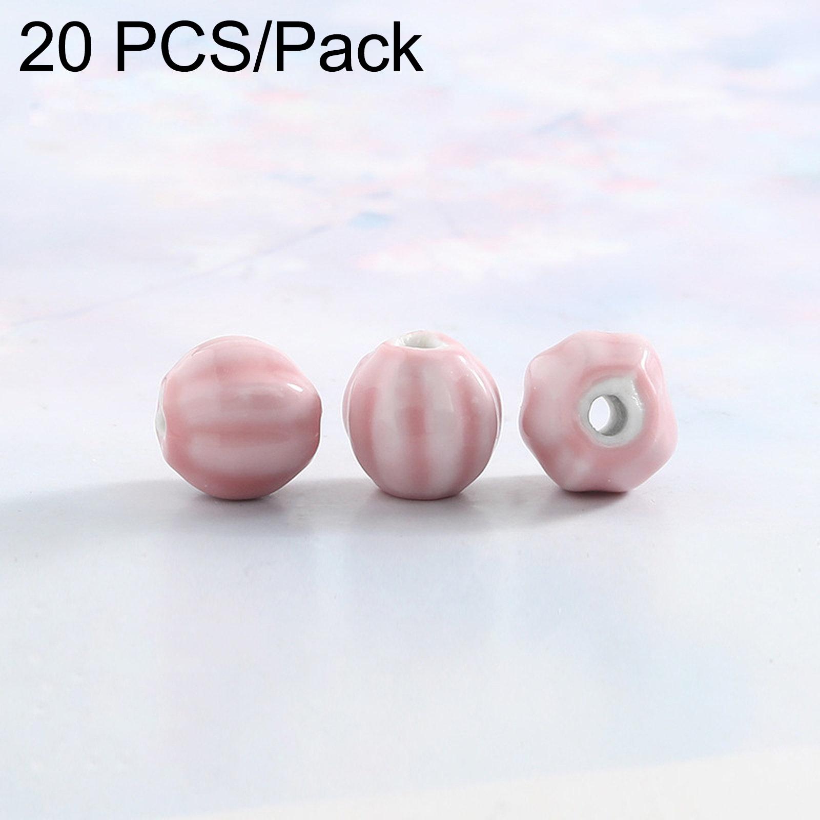 20 PCS/Pack DIY Ceramic Beaded Bracelet Materials and Homemade Jewelry Accessories, Style: Small Watermelon - Shopkiz.com