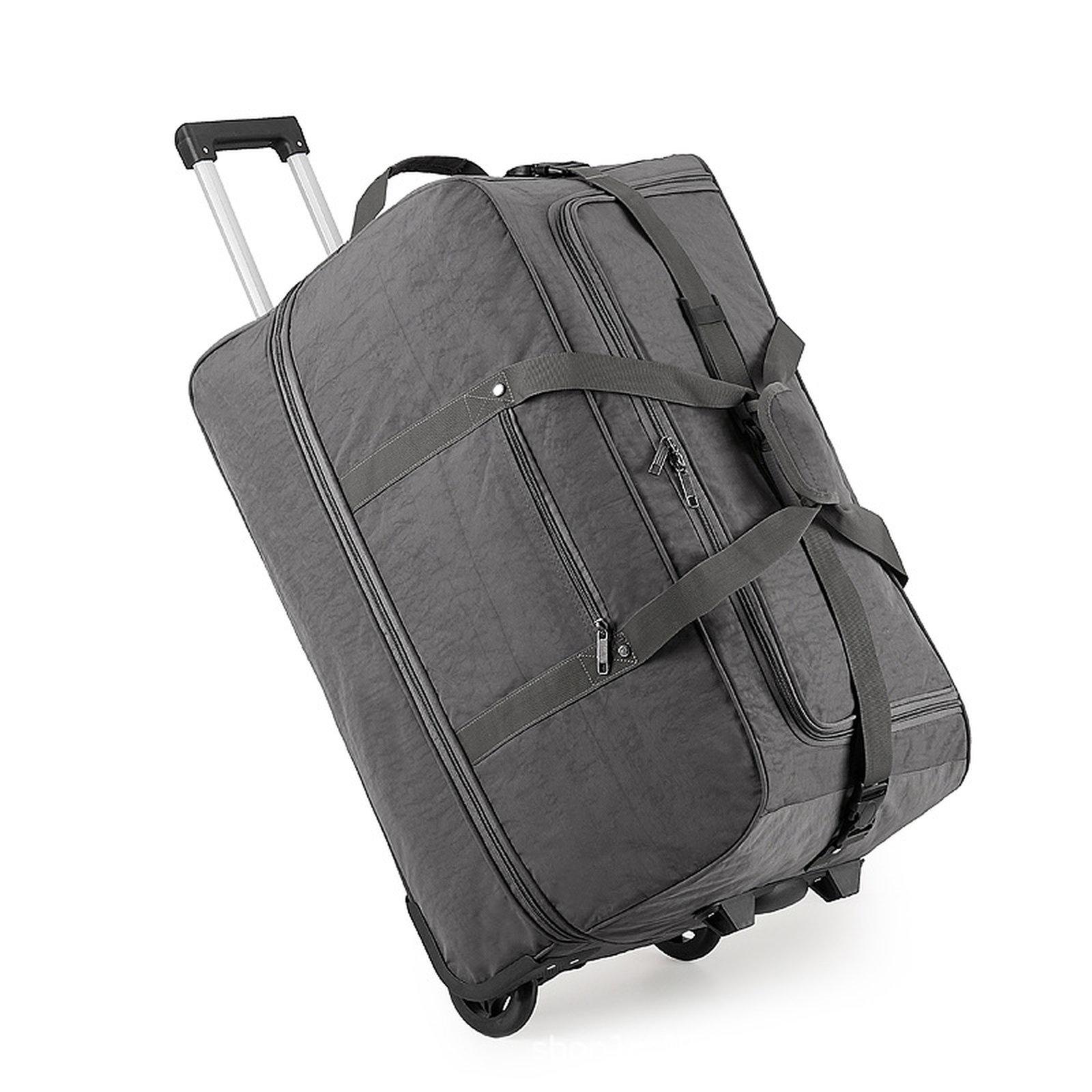 Expandable Rolling Duffle Bag With Wheels Folding Travel Duffel Luggage, Size: 30 inch(Gray) - Shopkiz.com