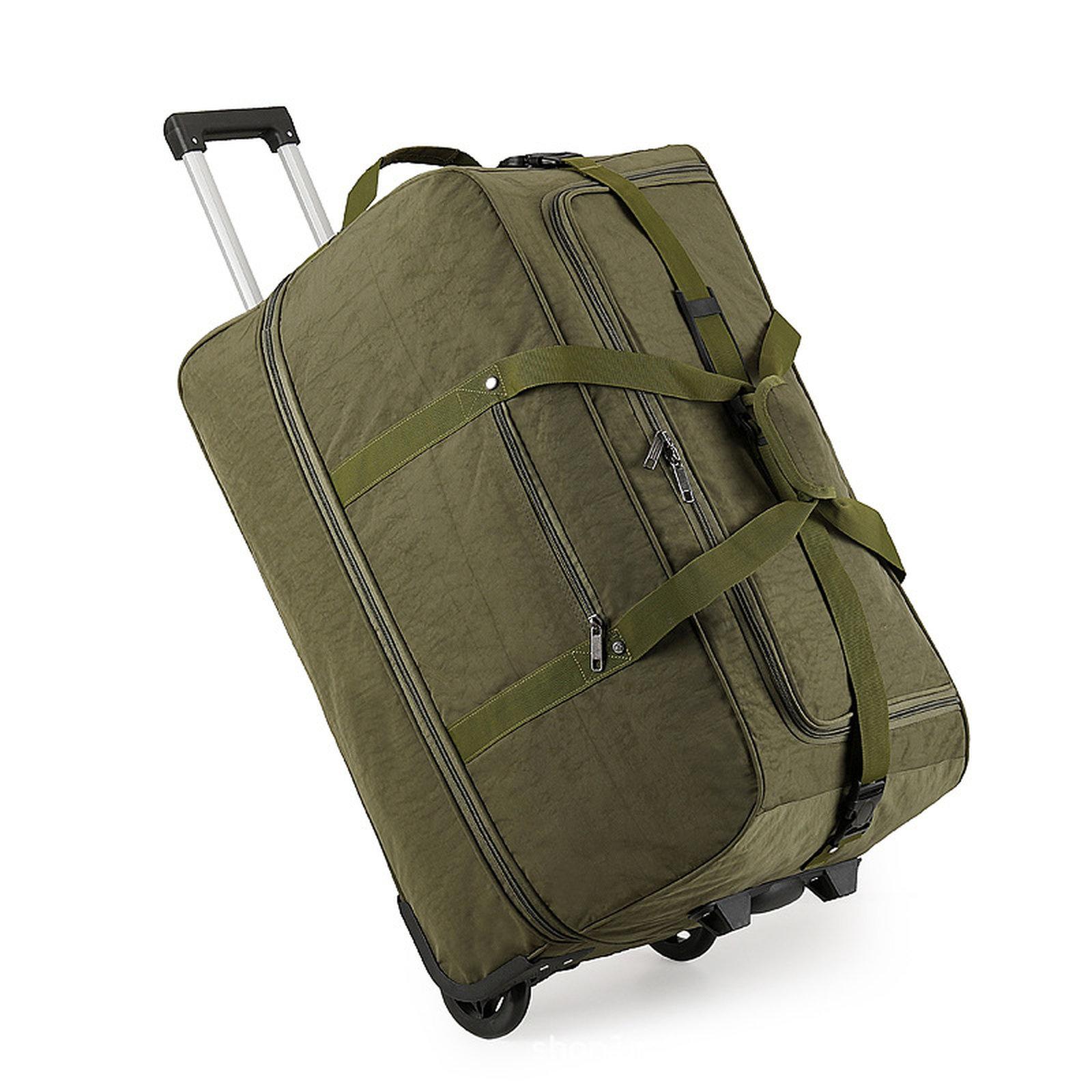 Expandable Rolling Duffle Bag With Wheels Folding Travel Duffel Luggage, Size: 30 inch(Green) - Shopkiz.com
