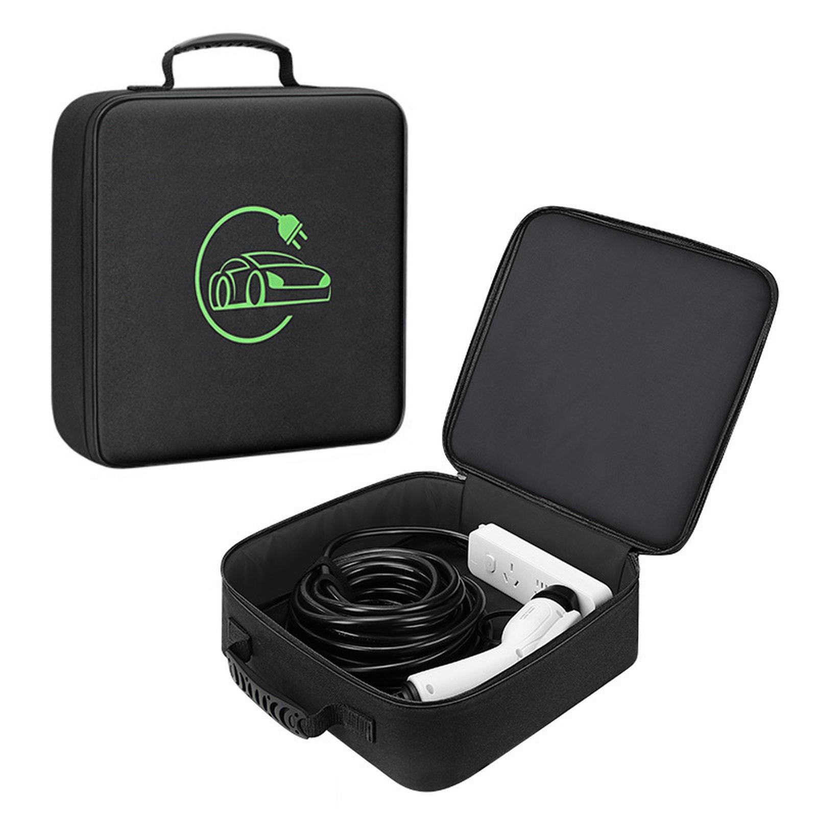 BUBM EV Cable Bag Portable Charger Storage Case Waterproof Organizer For EV Charging Equipment, Style: Square - Shopkiz.com