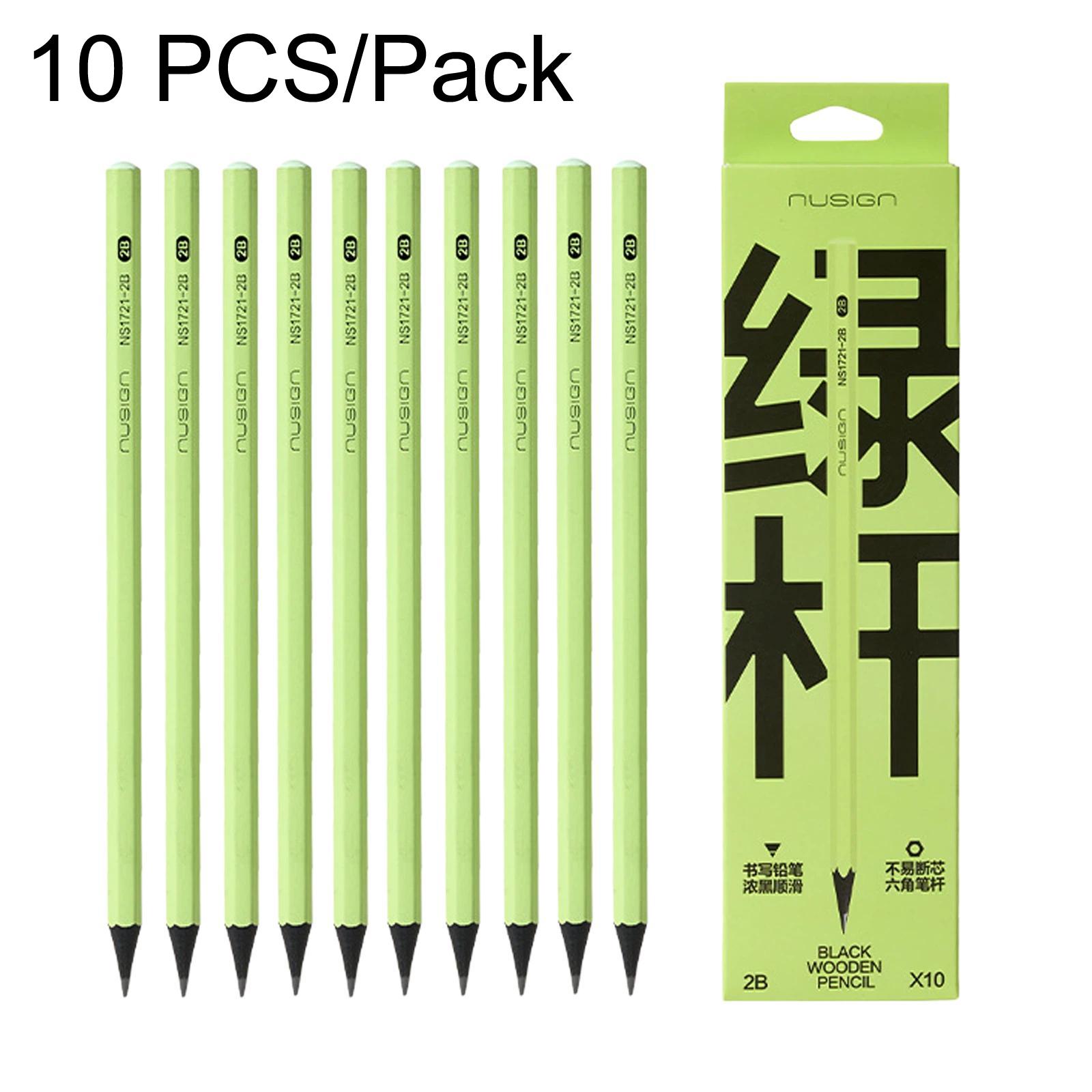 Deli 10 PCS/Pack Student Writing And Drawing Pencils Easy To Sharpen Sketch Pencils, Spec: 2B - Shopkiz.com