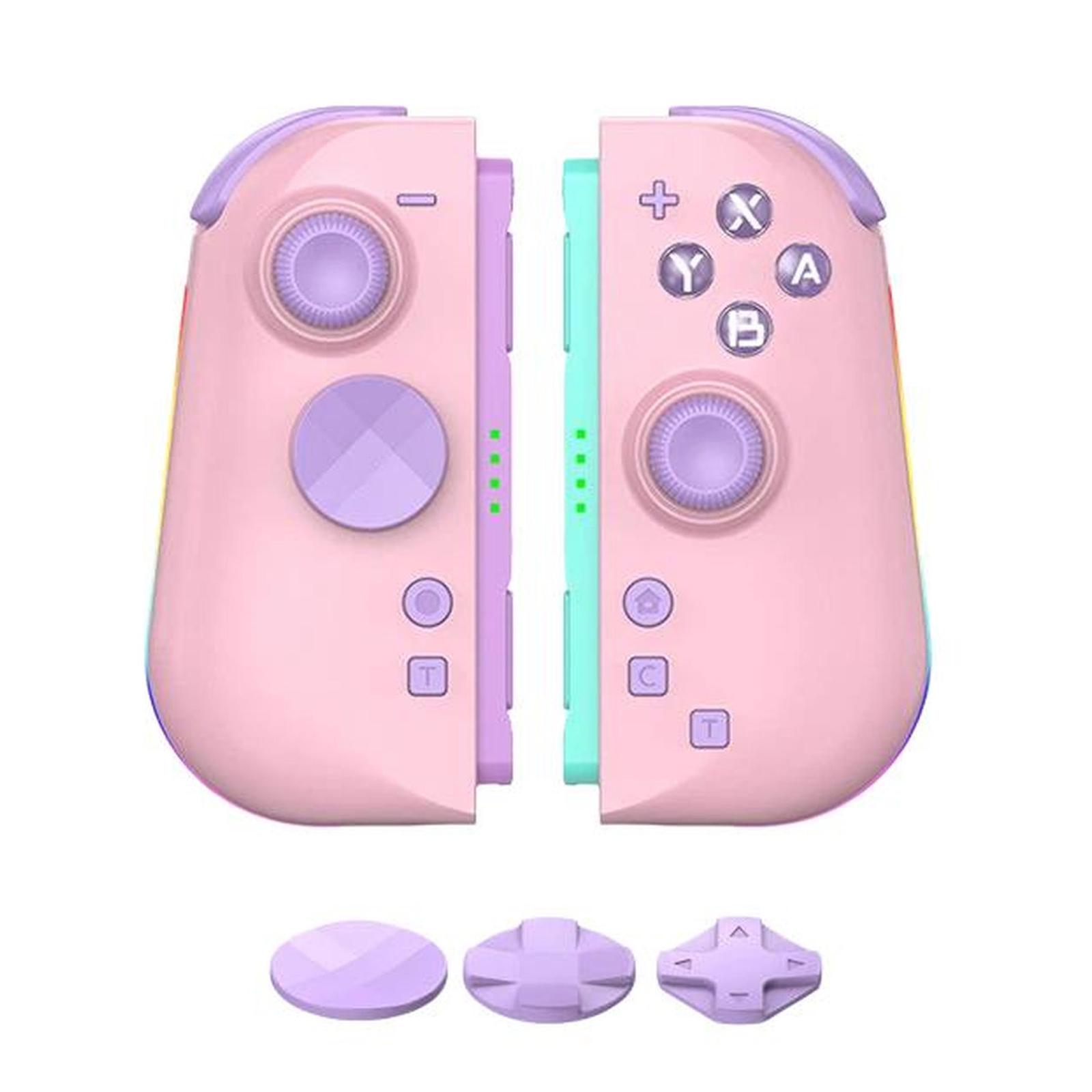 For Nintendo Switch 2 Left + Right Magnetic Controllers 9-Axis RGB Motion-Sensing Hall-Effect Joystick With Bluetooth 5.4 Wake-Up and Burst Fire