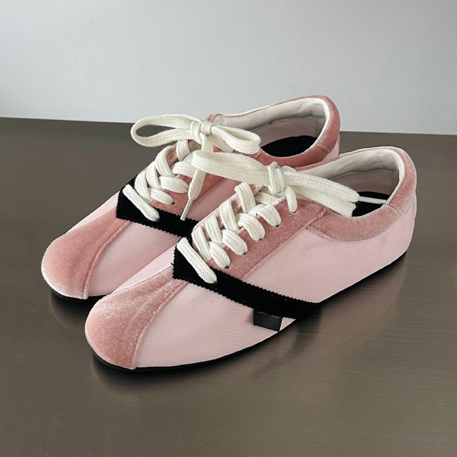 Vintage Soft Sole Casual Sneakers Women Versatile Breathable Flat Shoes, Size: 35(Pink) - Shopkiz.com