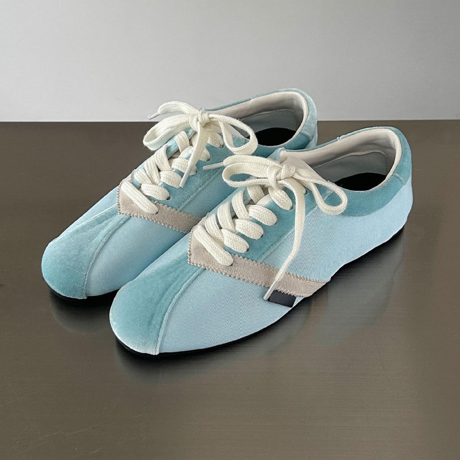 Vintage Soft Sole Casual Sneakers Women Versatile Breathable Flat Shoes, Size: 38(Blue) - Shopkiz.com