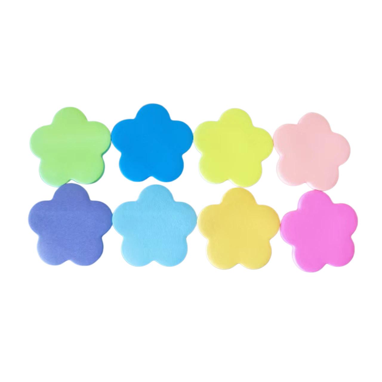 8 PCS/Pack Flower Shaped Sticky Notes Bulk Colorful Cute Self-Stick Memo Pads Bright Adhesive Notes - Shopkiz.com