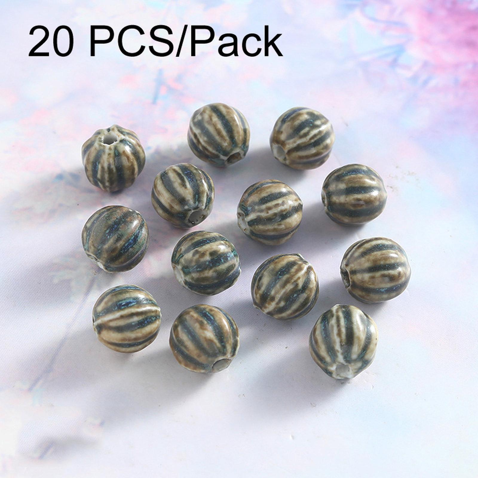 20 PCS/Pack High-Temperature Ceramic Beads DIY Necklace Bracelet Material, Style: Small Watermelon - Shopkiz.com
