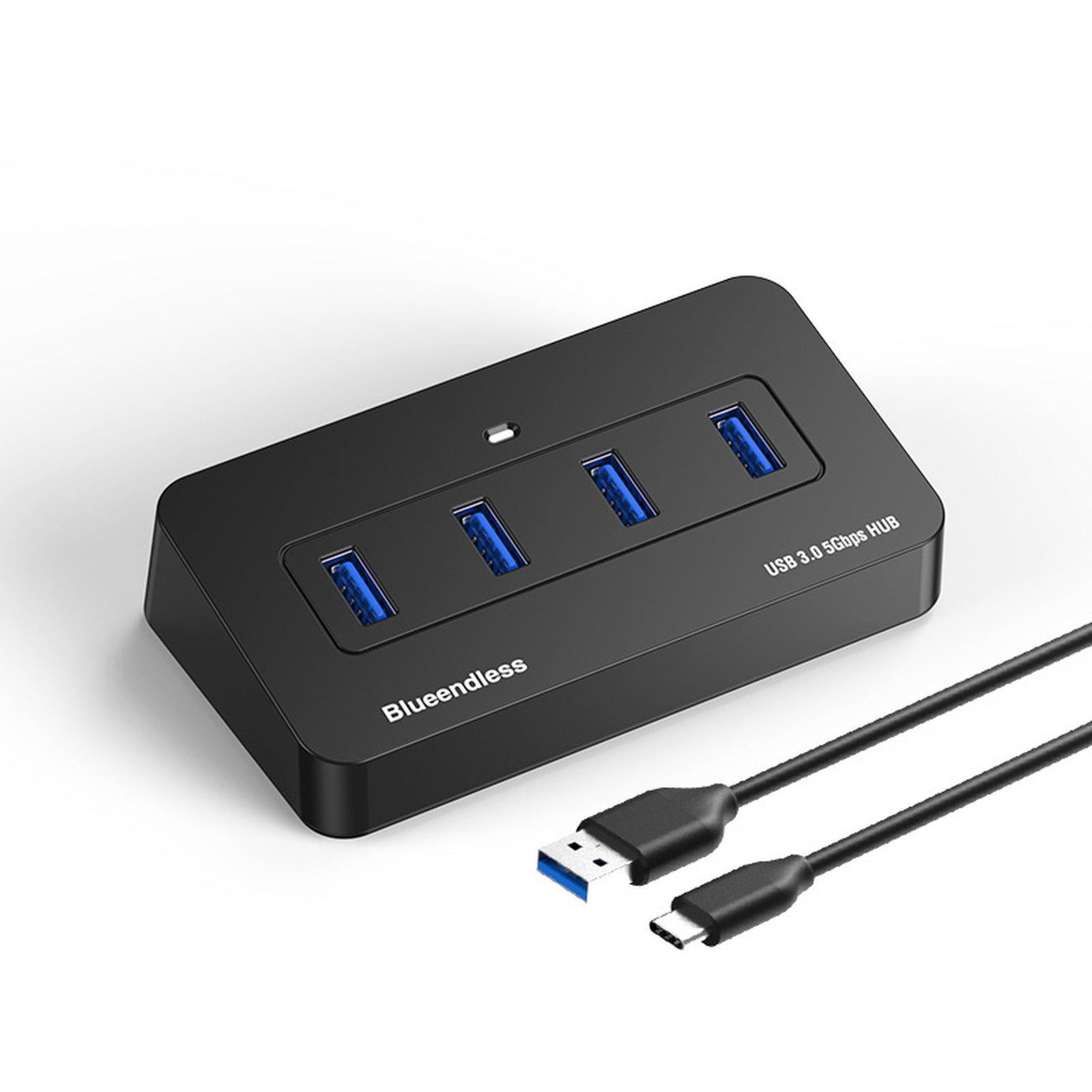 Blueendless 4-Port USB 3.0 Hub With 0.3m USB Cable - Shopkiz.com