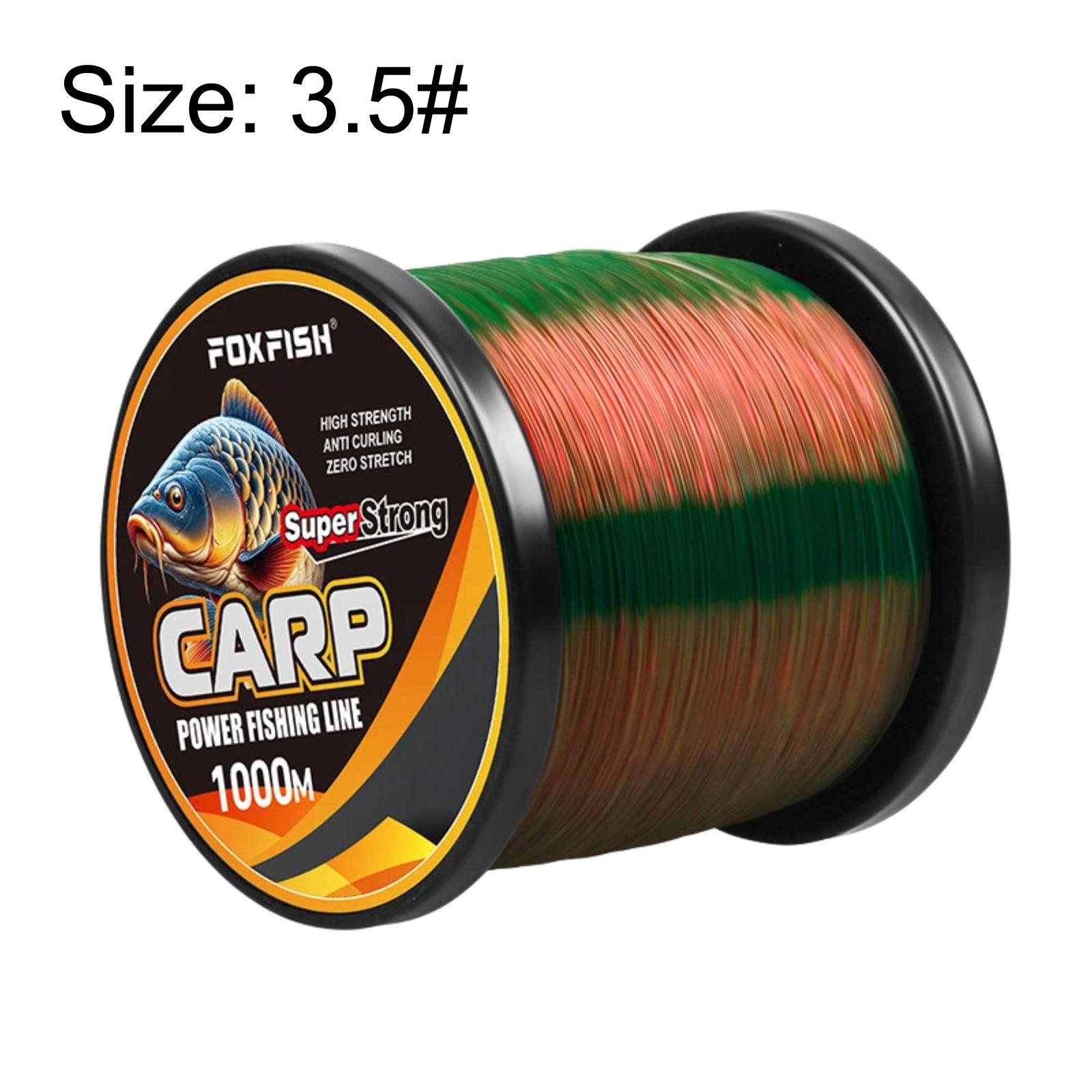 FOXFISH 1000m Color Changing Nylon Fishing Line Wear Resistant Soft Invisible & High Tensile Strength, Size: 3.5# - Shopkiz.com