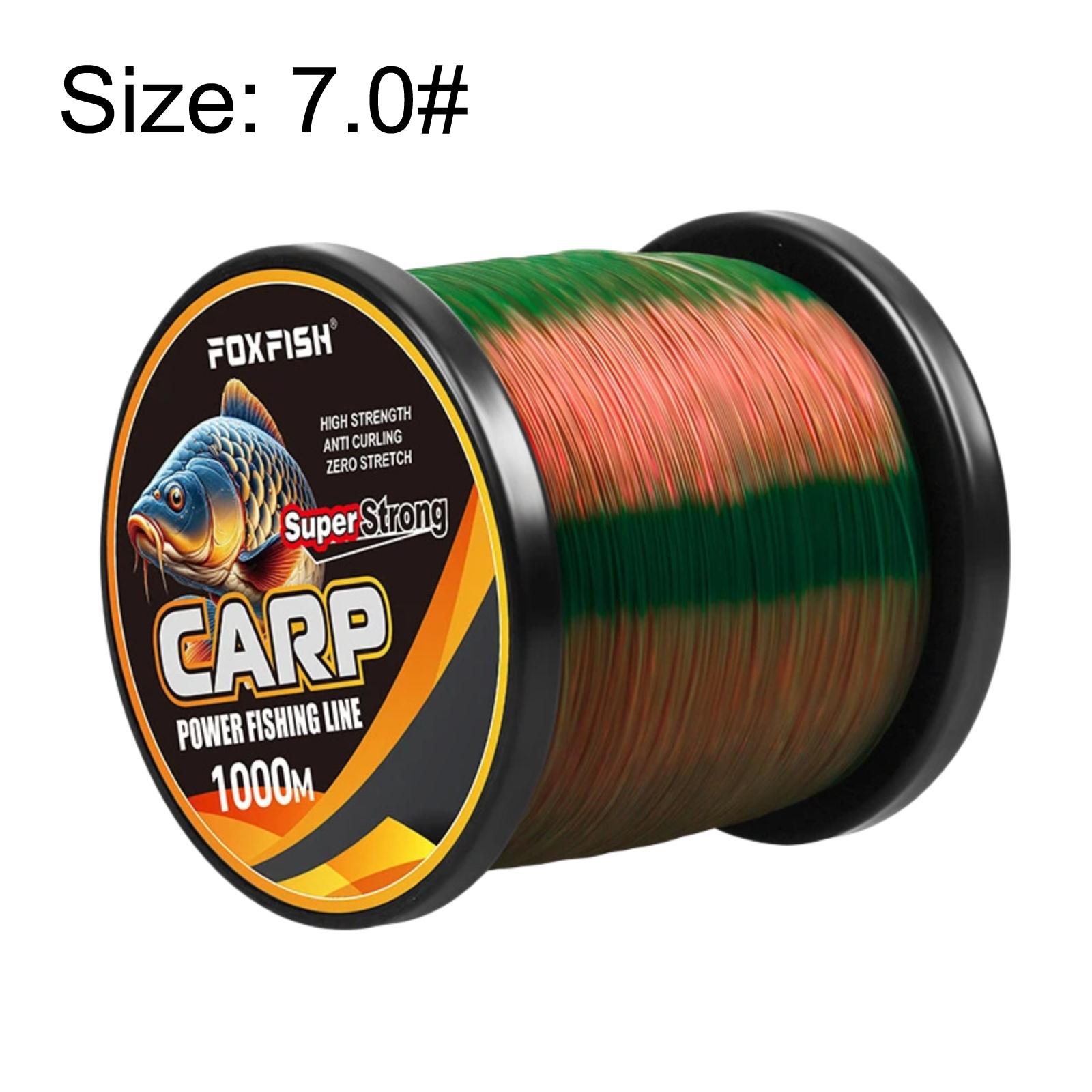 FOXFISH 1000m Color Changing Nylon Fishing Line Wear Resistant Soft Invisible & High Tensile Strength, Size: 7.0# - Shopkiz.com