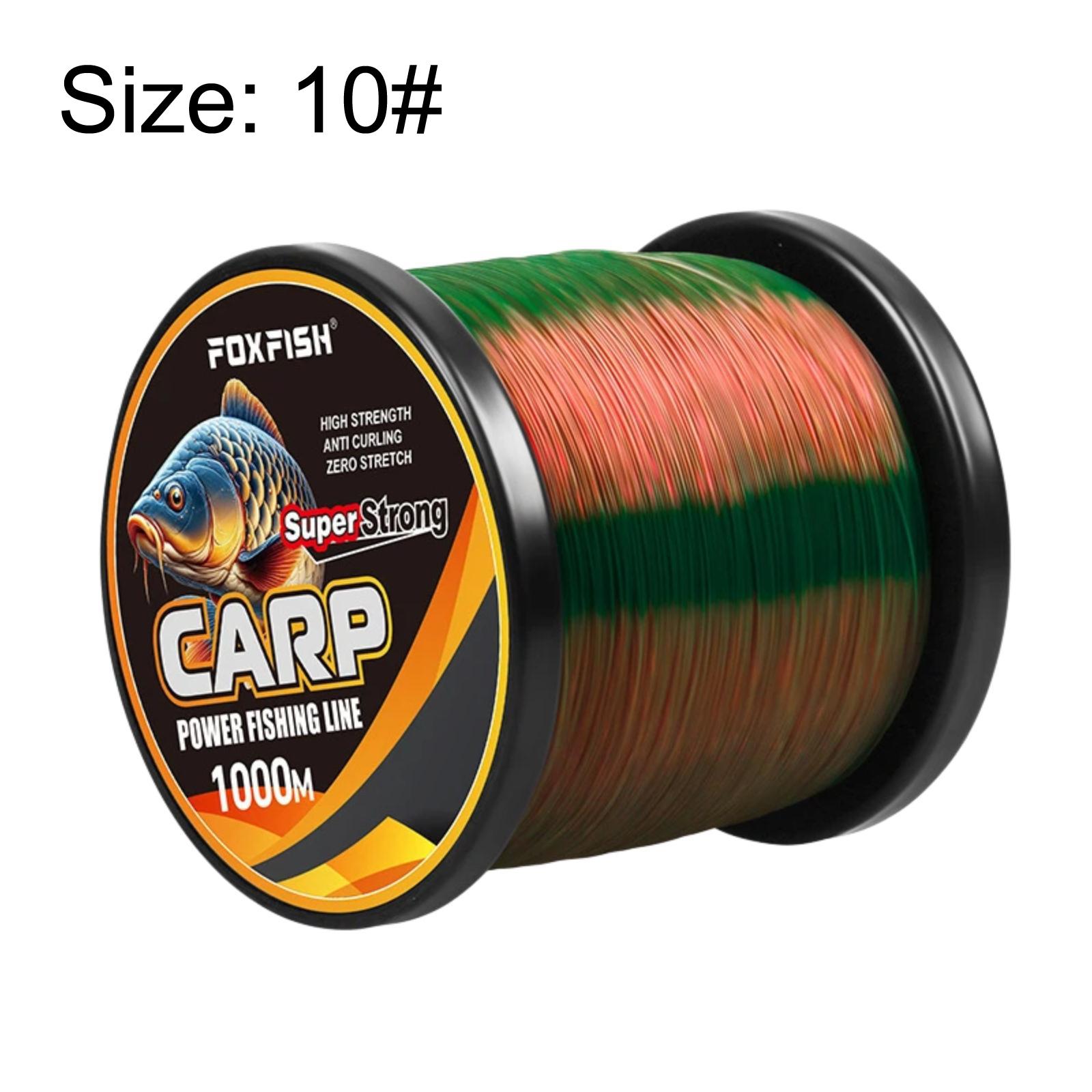 FOXFISH 1000m Color Changing Nylon Fishing Line Wear Resistant Soft Invisible & High Tensile Strength, Size: 10# - Shopkiz.com