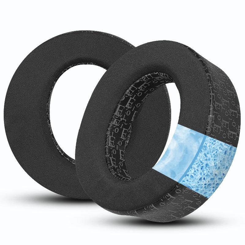 1 Pair Replacement Ear Pads For PS5 Headset Printed Cooling Gel Soft Ear Cushions(Full Black) - Shopkiz.com