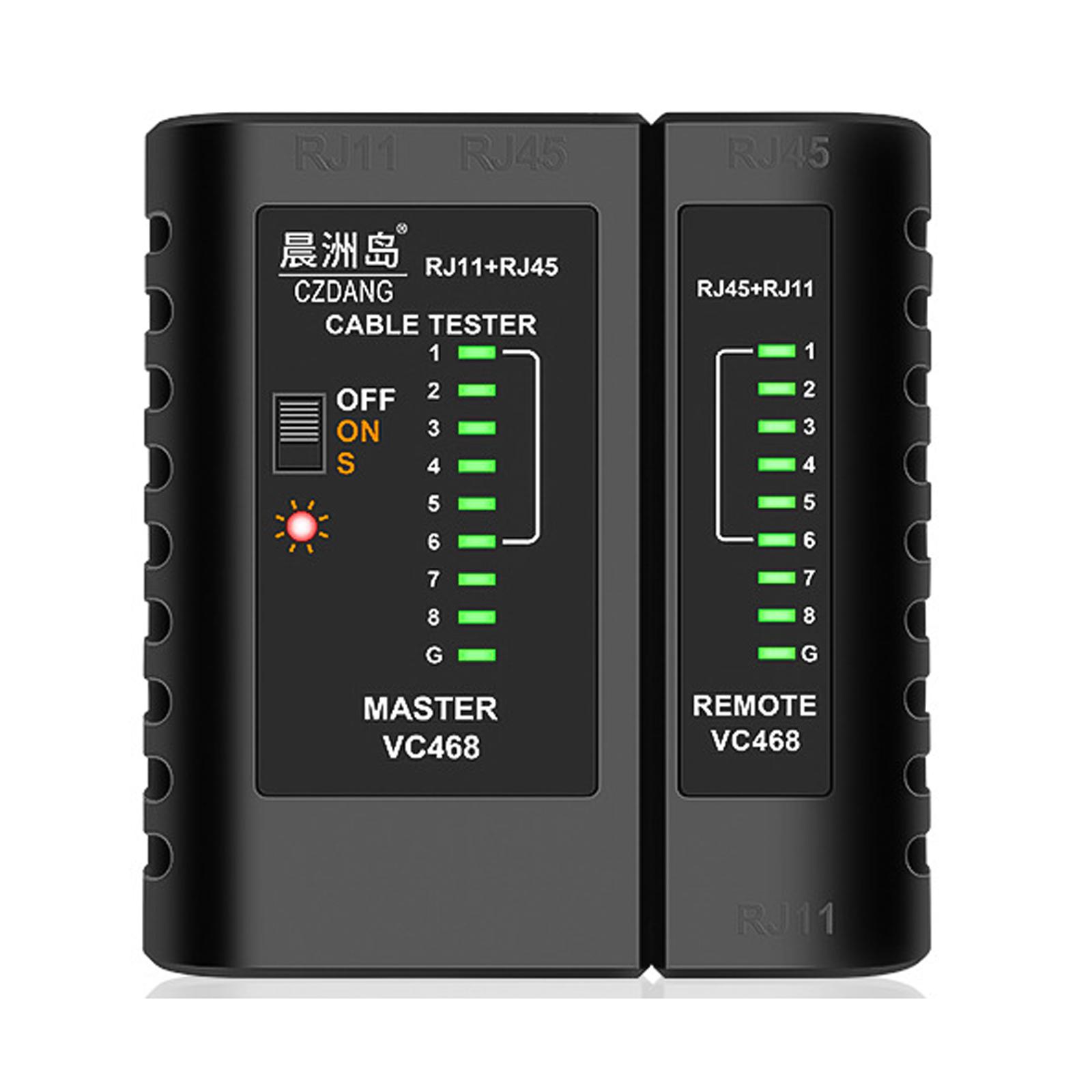 CZDANG VC468 Multifunctional Network Cable Tester Broadband Signal Continuity Testing Tool - Shopkiz.com