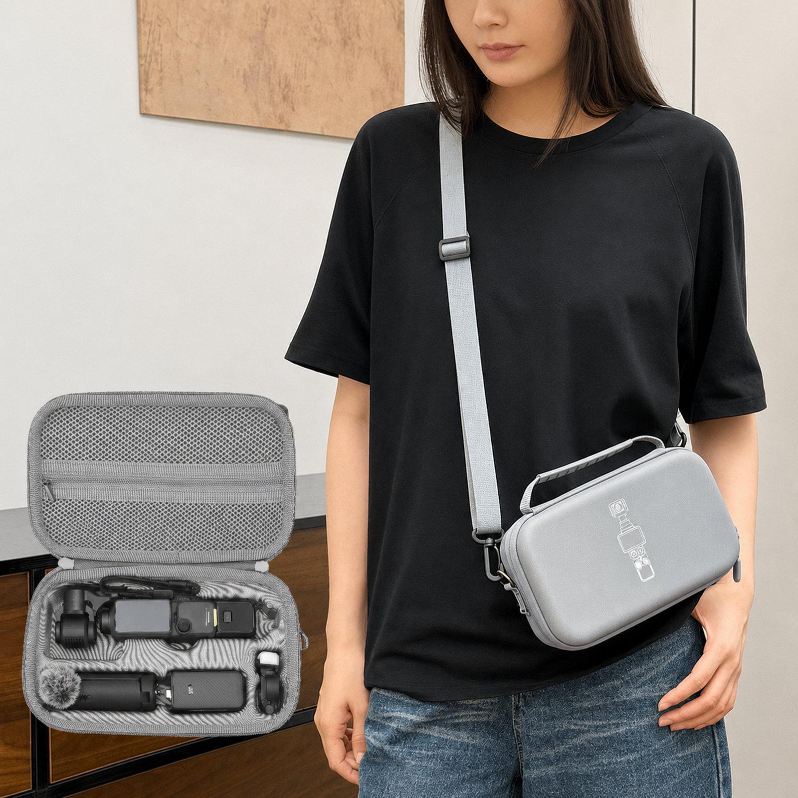 For DJI Osmo Pocket 4P / Pocket 4 Carrying Case Shoulder Bag Accessory Organizer(Grey) - Shopkiz.com