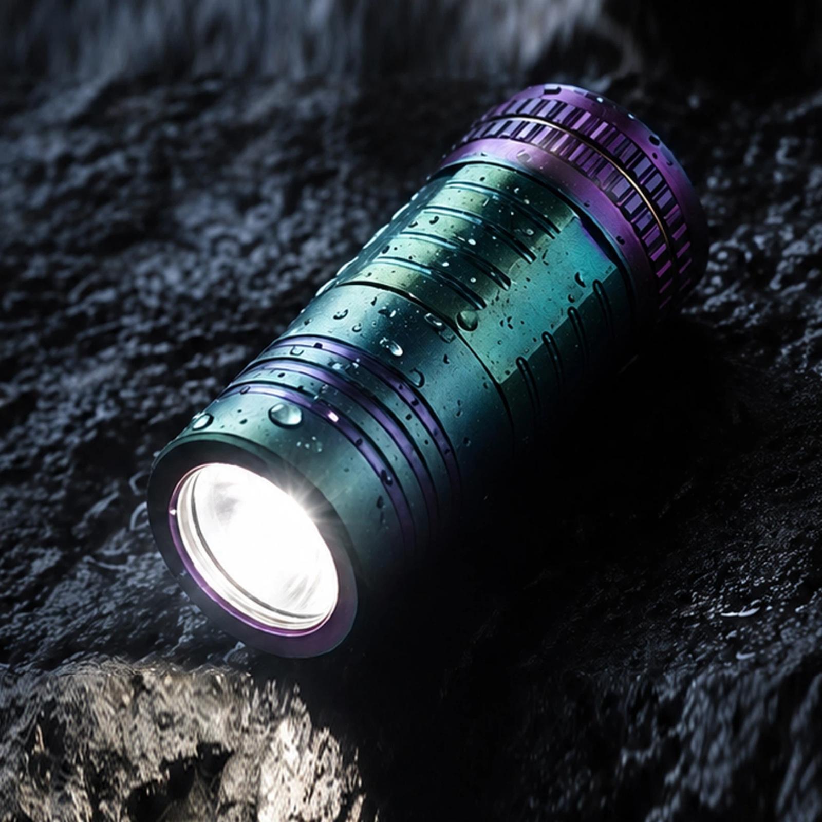 Mini Titanium Alloy High-Power Portable Rechargeable LED Flashlight Keychain(Stone Washed Color) - Shopkiz.com