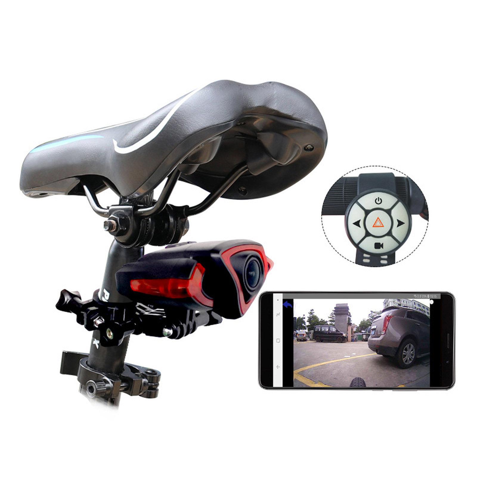 Smart Bike Camera Tail Light With Remote Control, WiFi Bicycle Dash Cam, Turn Signals & G-Sensor, Spec: 4K - Shopkiz.com