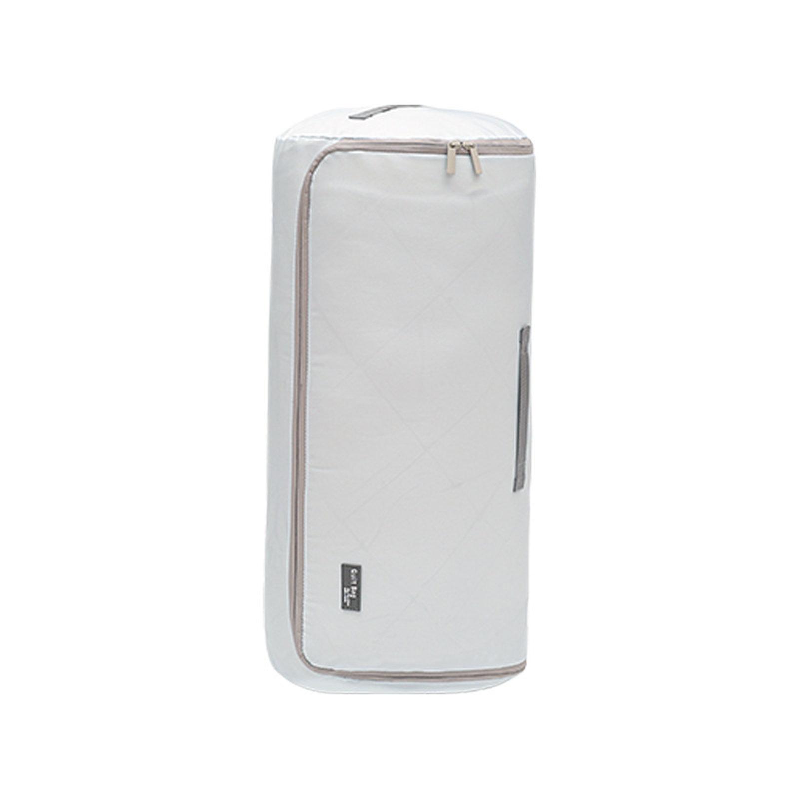 Compressible Cylindrical Quilt Storage Bag Space Saving Comforter Organizer Bag Small Blue - Shopkiz.com