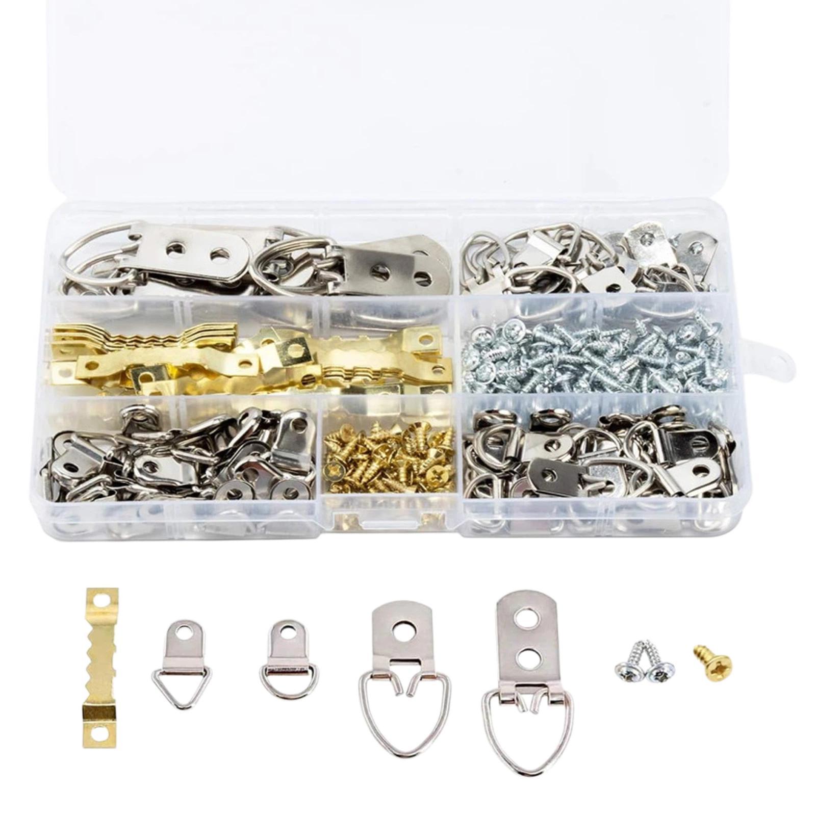 270 in 1 Sawtooth D-Ring Picture Frame Hooks For Paintings Photos Artworks Home Decoration - Shopkiz.com