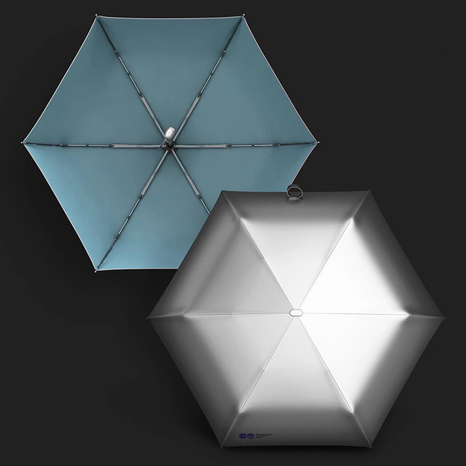 OLYCAT Auto Three-Fold Sunny Rain Umbrella Portable Sun Protection Parasol(Silver) - Shopkiz.com