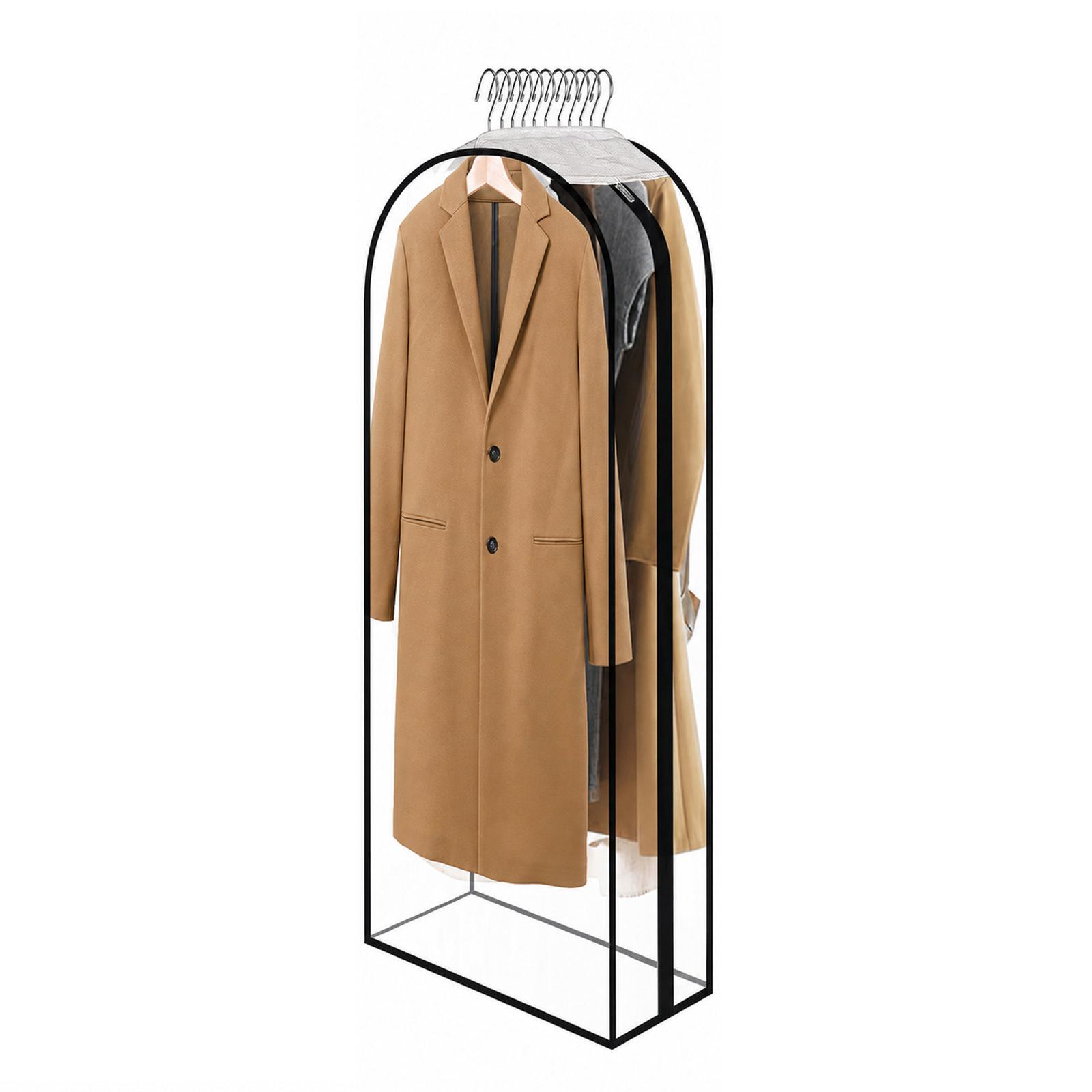 60x25x130cm Clear Hanging Garment Bag Clothes Storage Organizer Cover(Transparent) - Shopkiz.com
