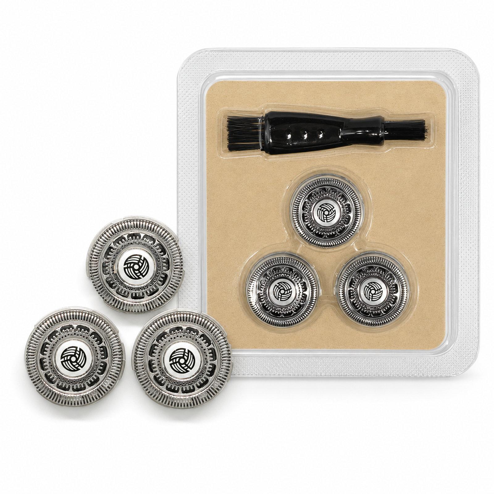 SH90 Replacement Blades Set For Philips Norelco Series 9000 S9011 RQ12 Foil Cutters with Brush(Silver) - Shopkiz.com