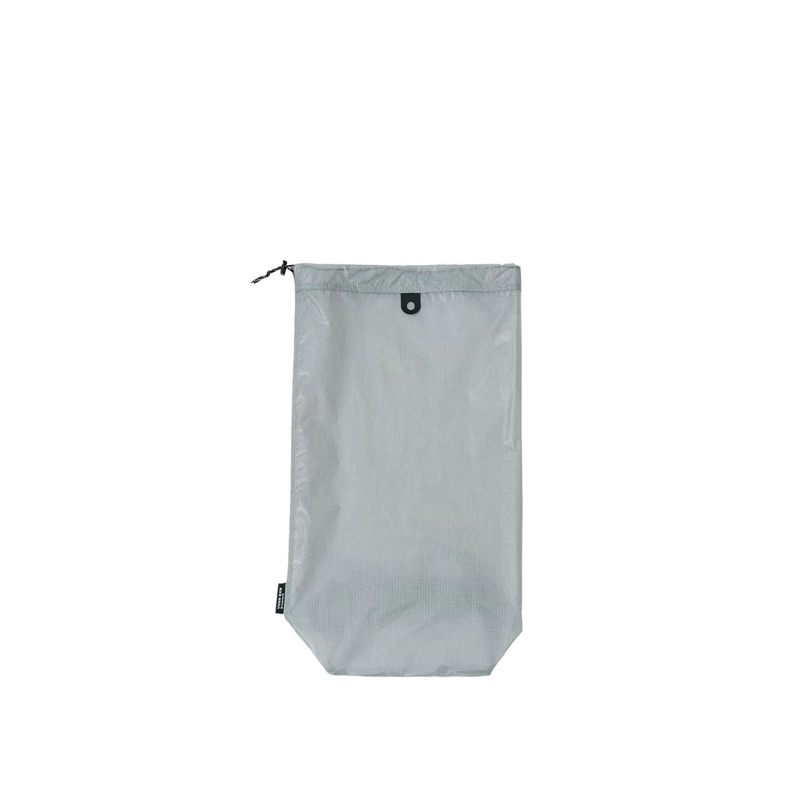 15D Silicone Coated Nylon Travel Shoe Bag Waterproof Drawstring Slipper Storage Pouch with Hypalon Loop Grey White - Shopkiz.com