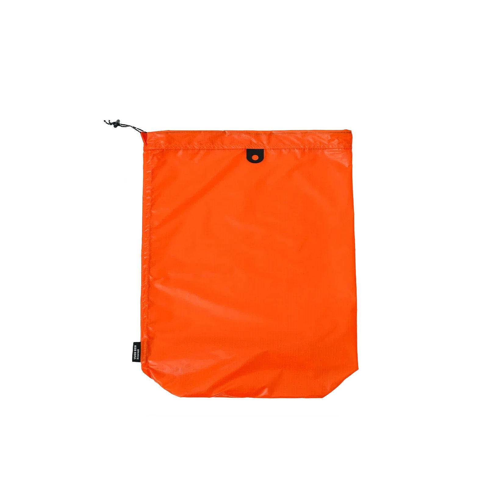15D Silicone Coated Nylon Travel Shoe Bag Waterproof Drawstring Slipper Storage Pouch with Hypalon Loop Large Orange - Shopkiz.com